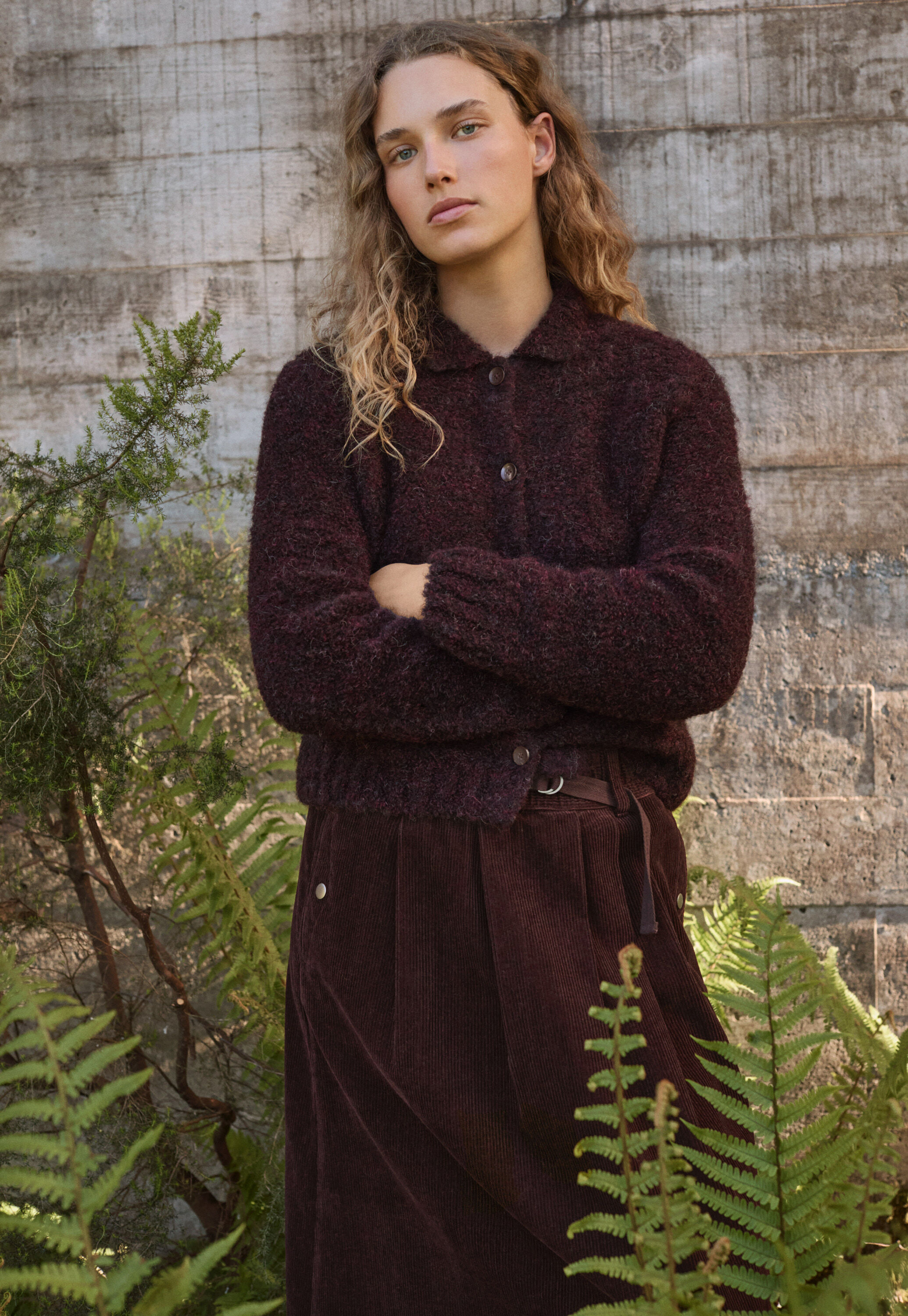 Collared cardigan