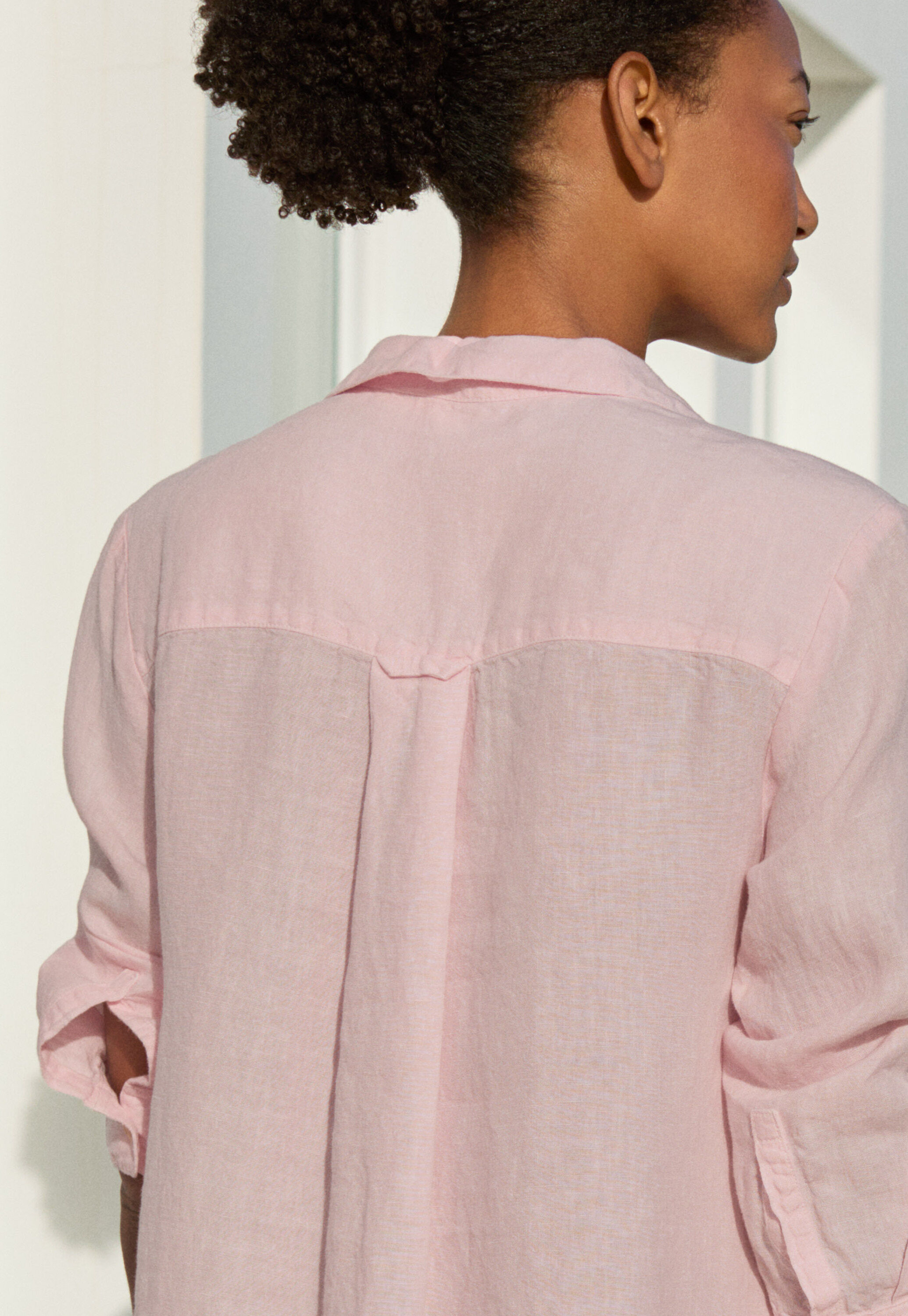 Placket-detail dress, Iced rose, large