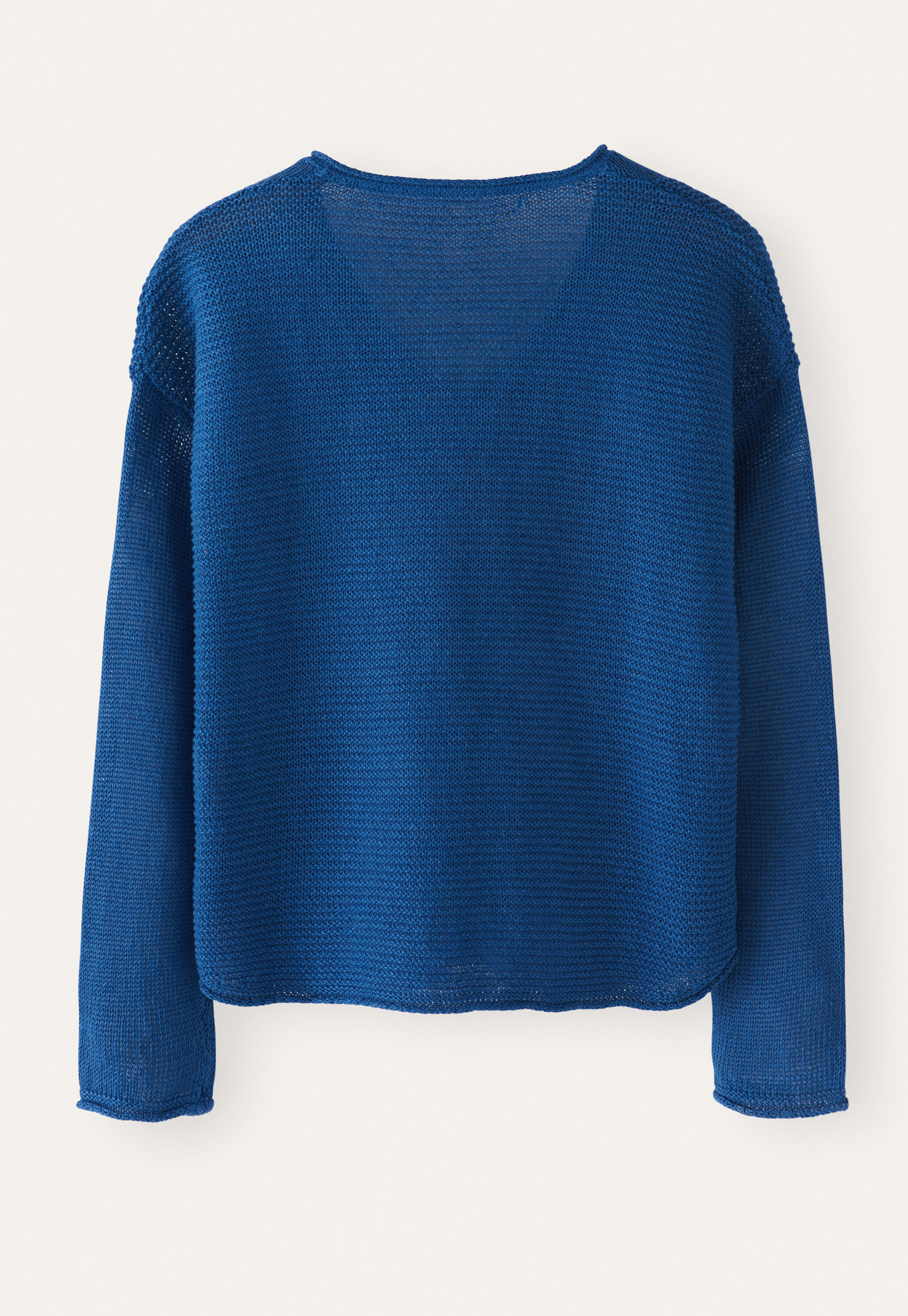V-neck ribbed panel sweater