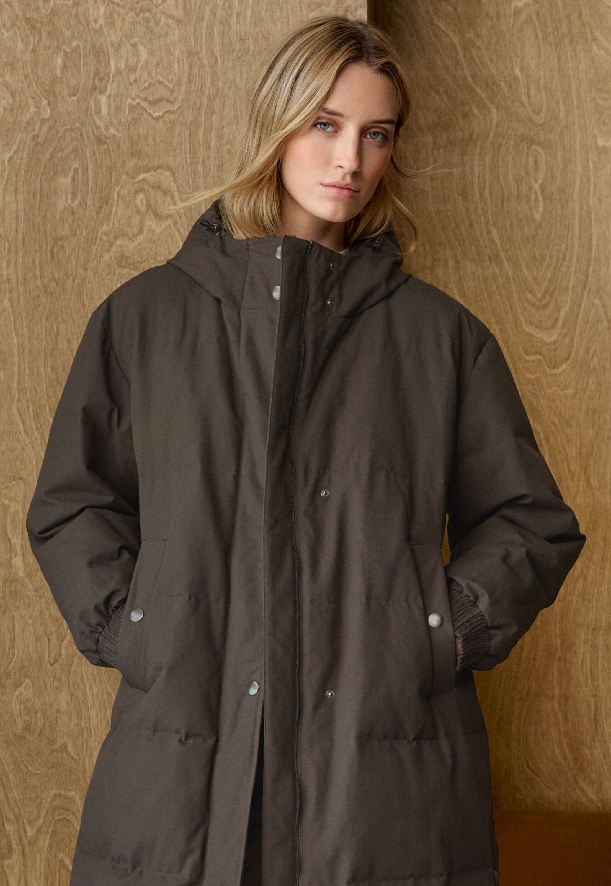 Long padded coat