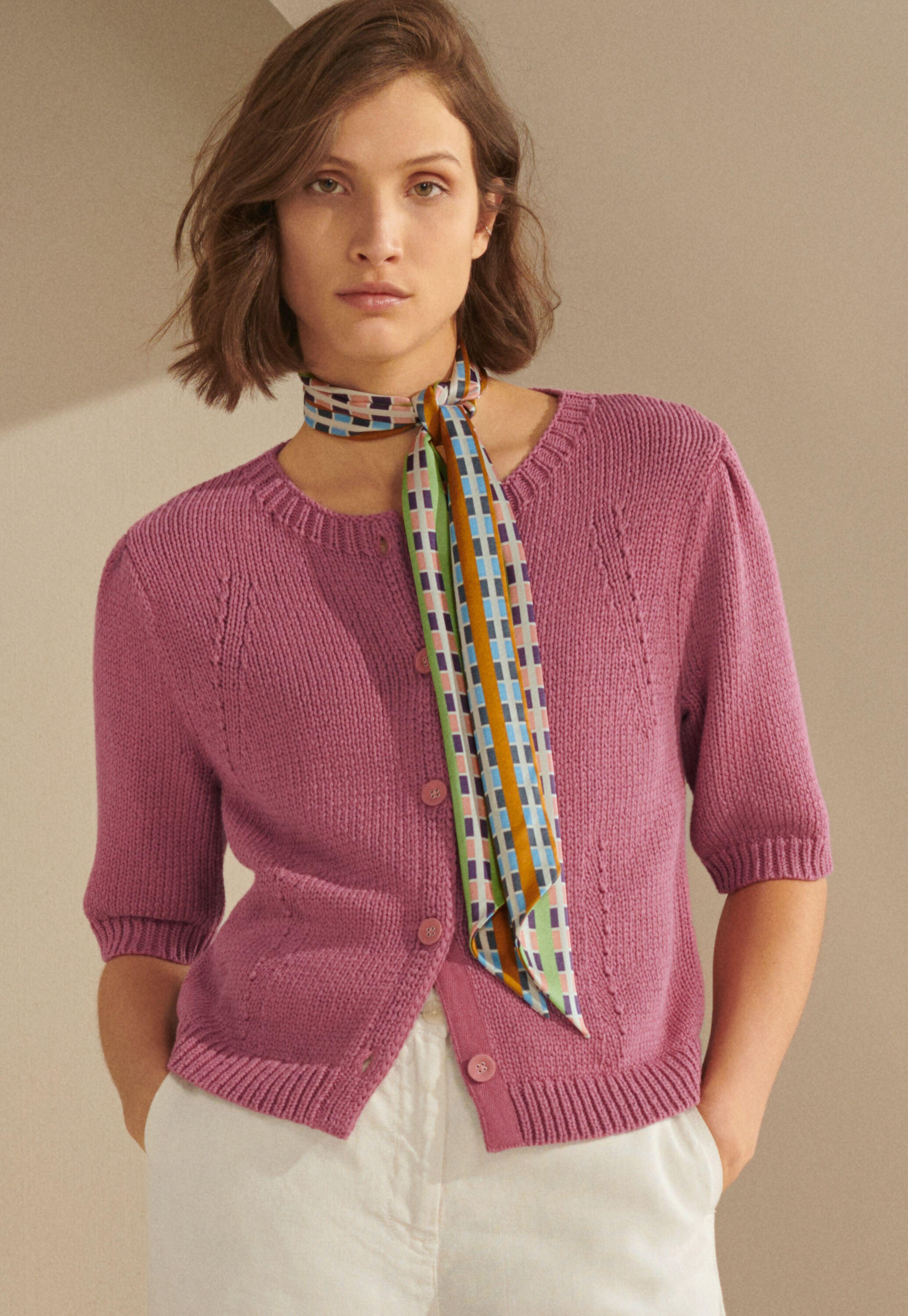 Printed slim scarf