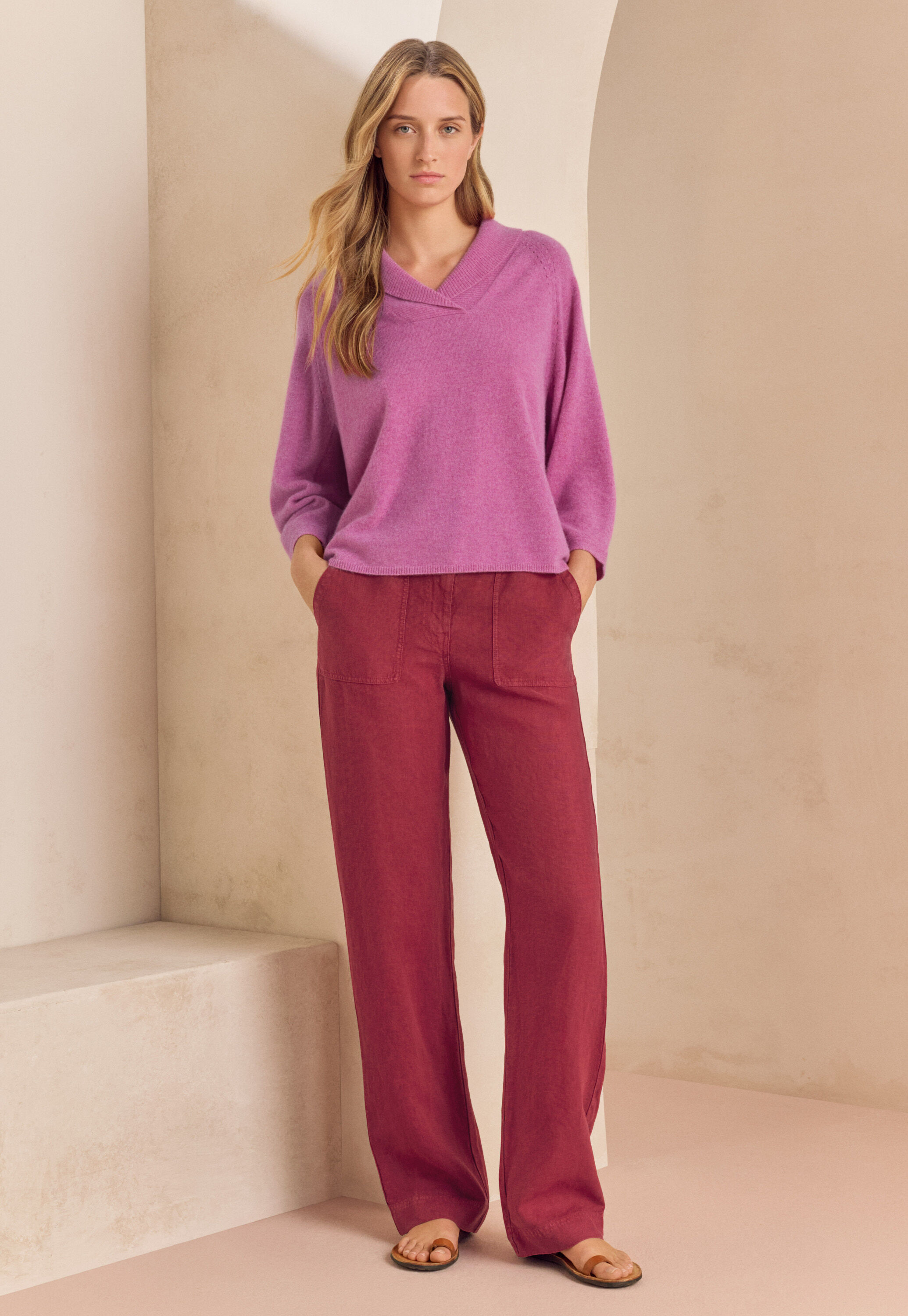 Shawl-collar sweater