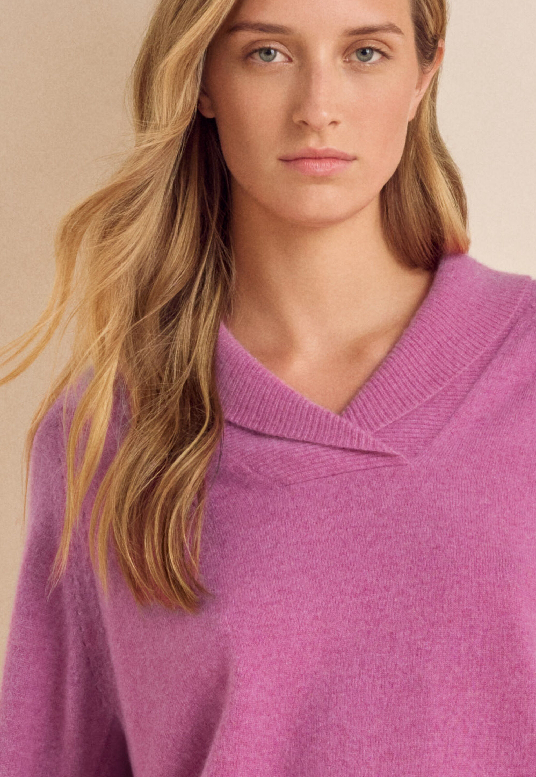 Shawl-collar sweater