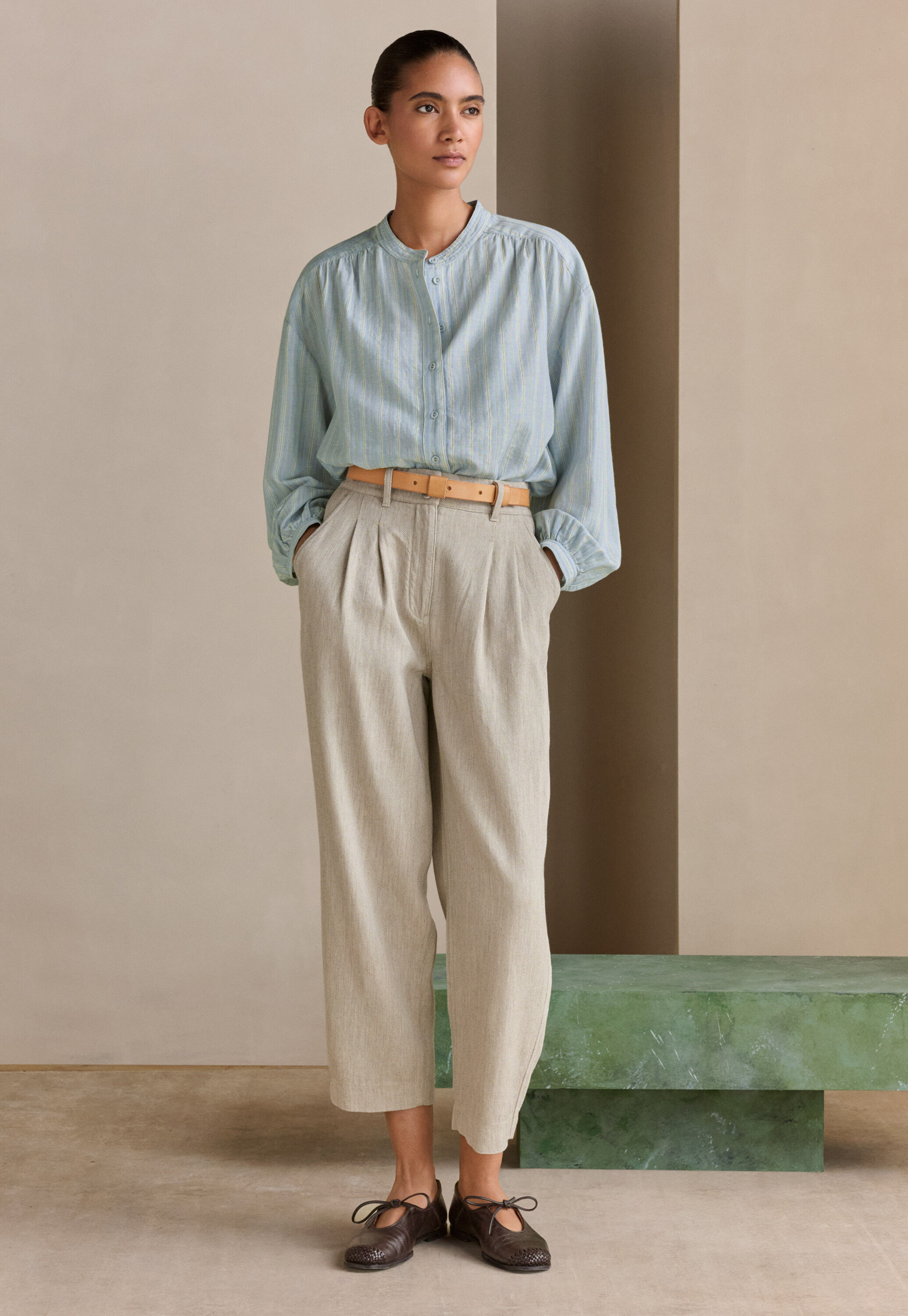 Tie-front shoes