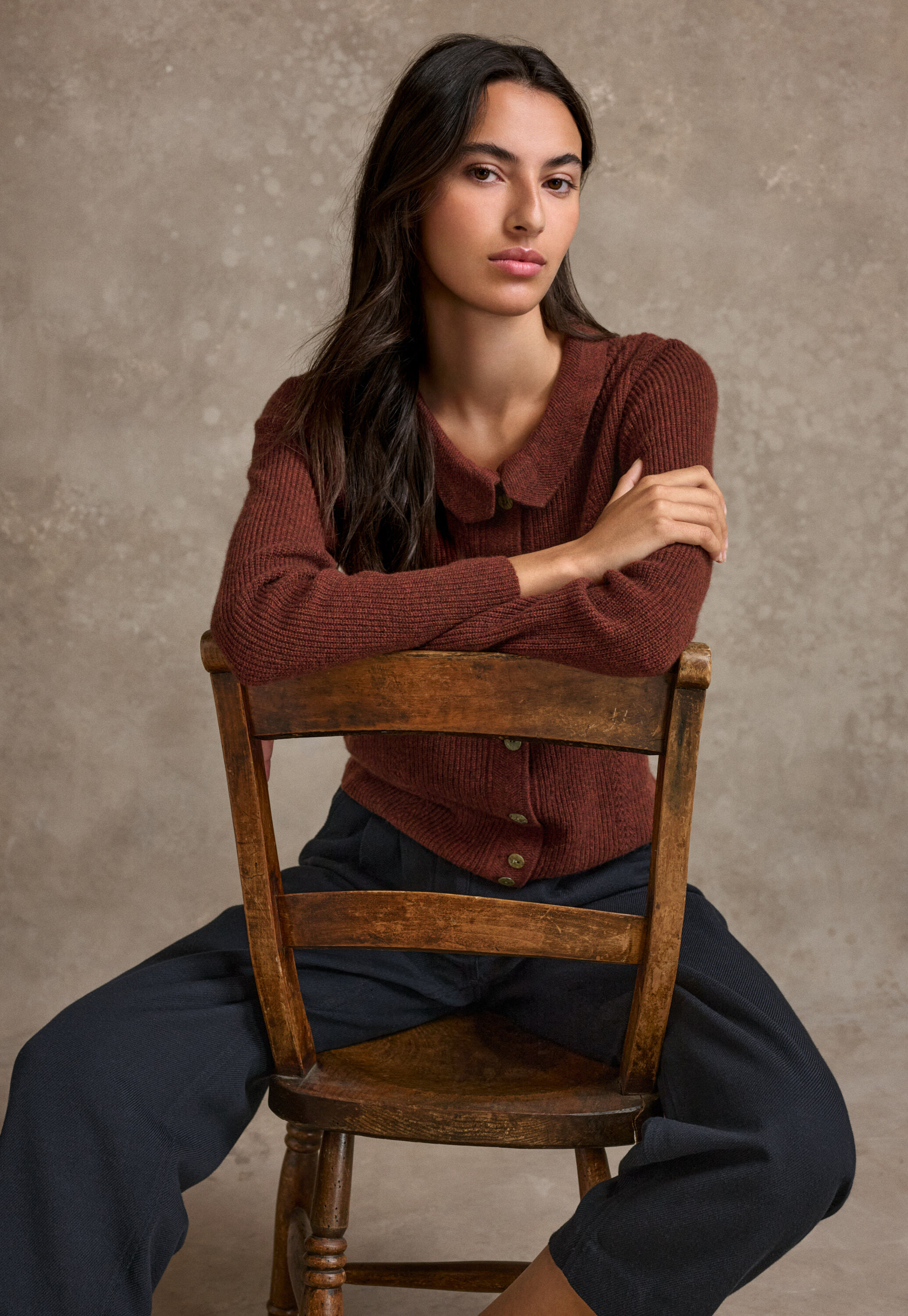 Collared cardigan