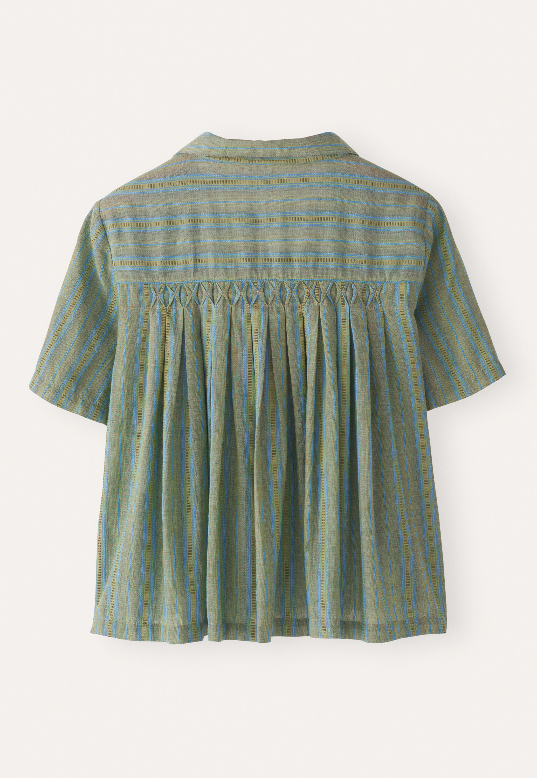 Striped pleated shirt
