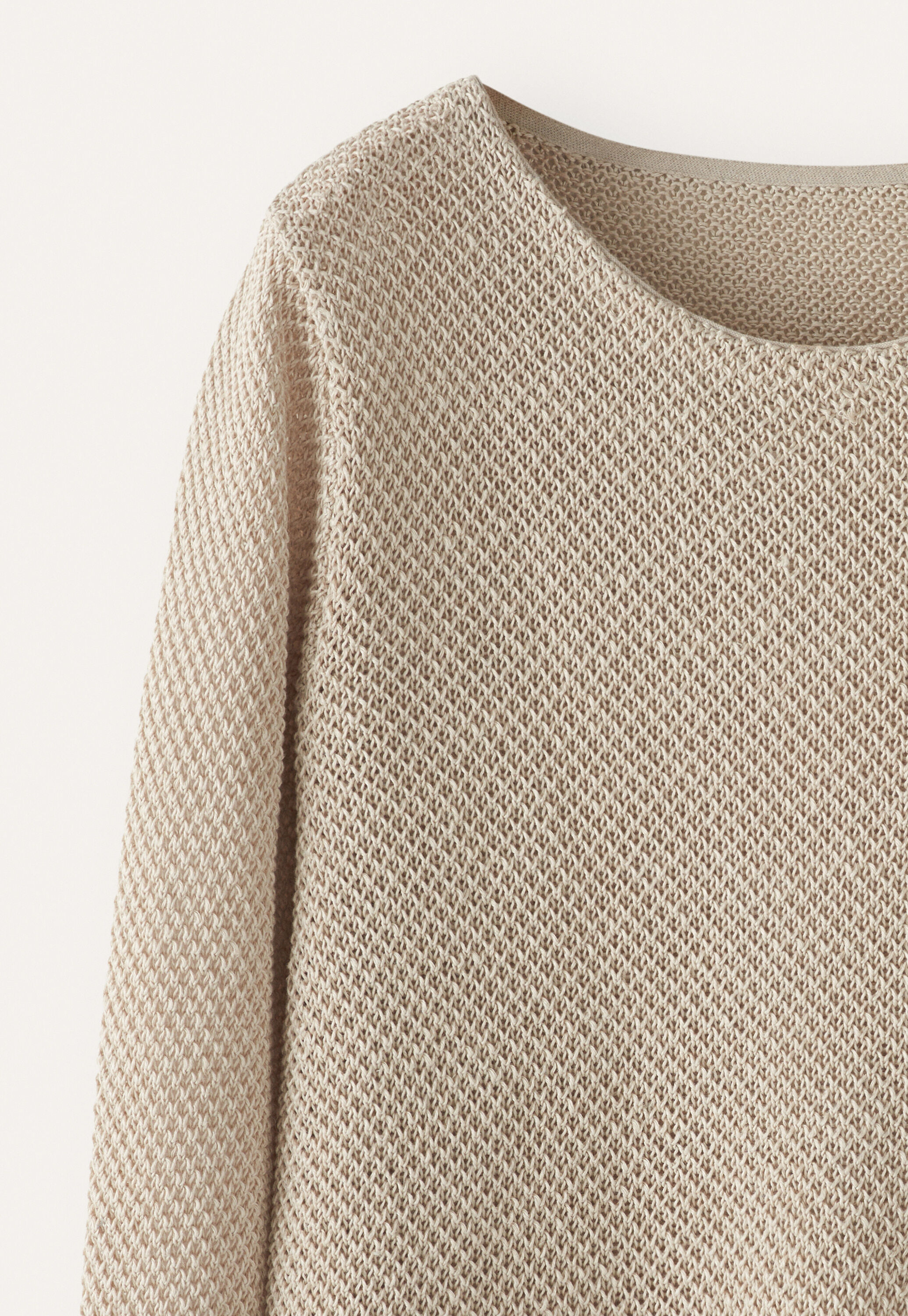 Moss-stitch sweater