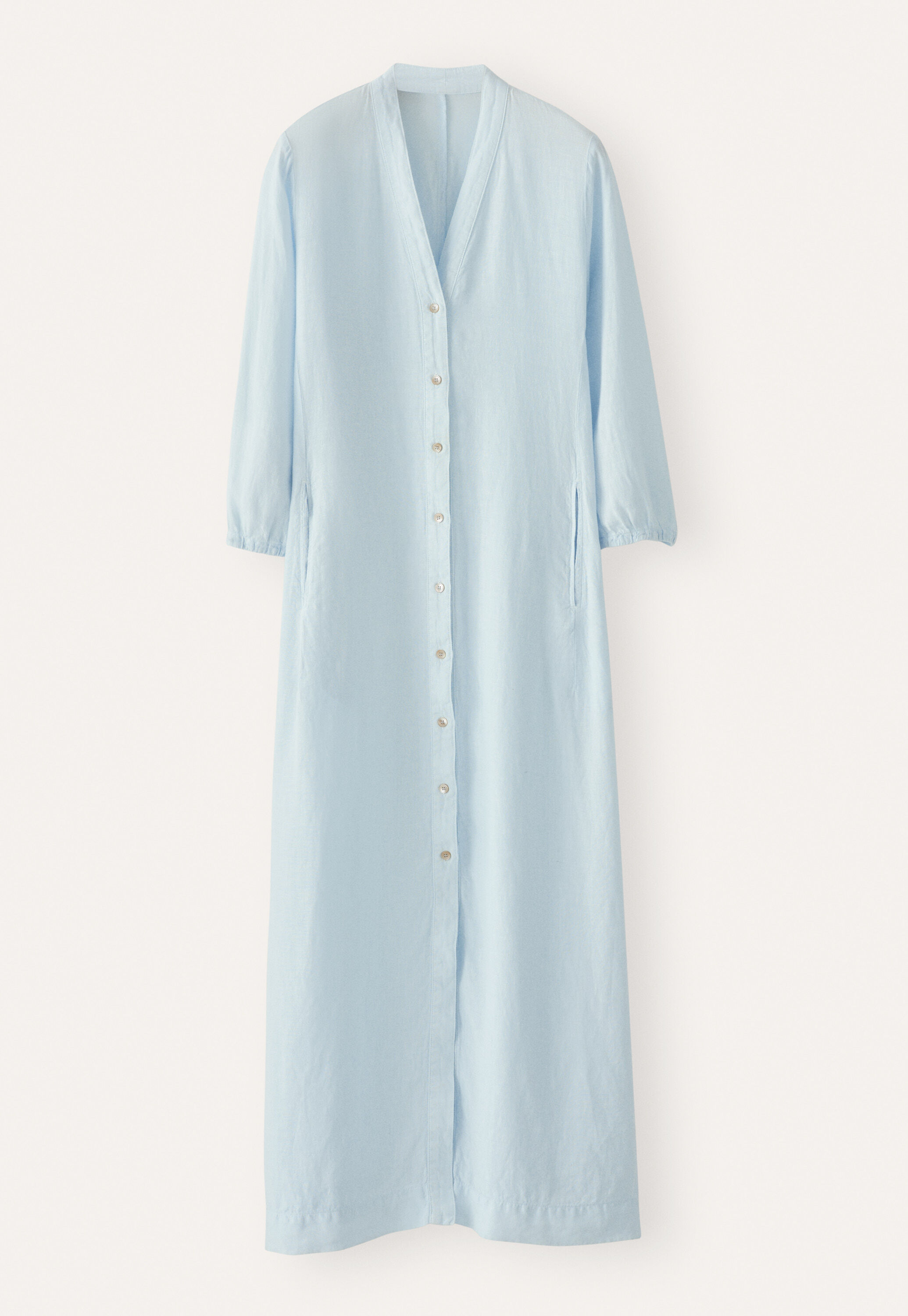 Button-through dress, Pale chambray, large