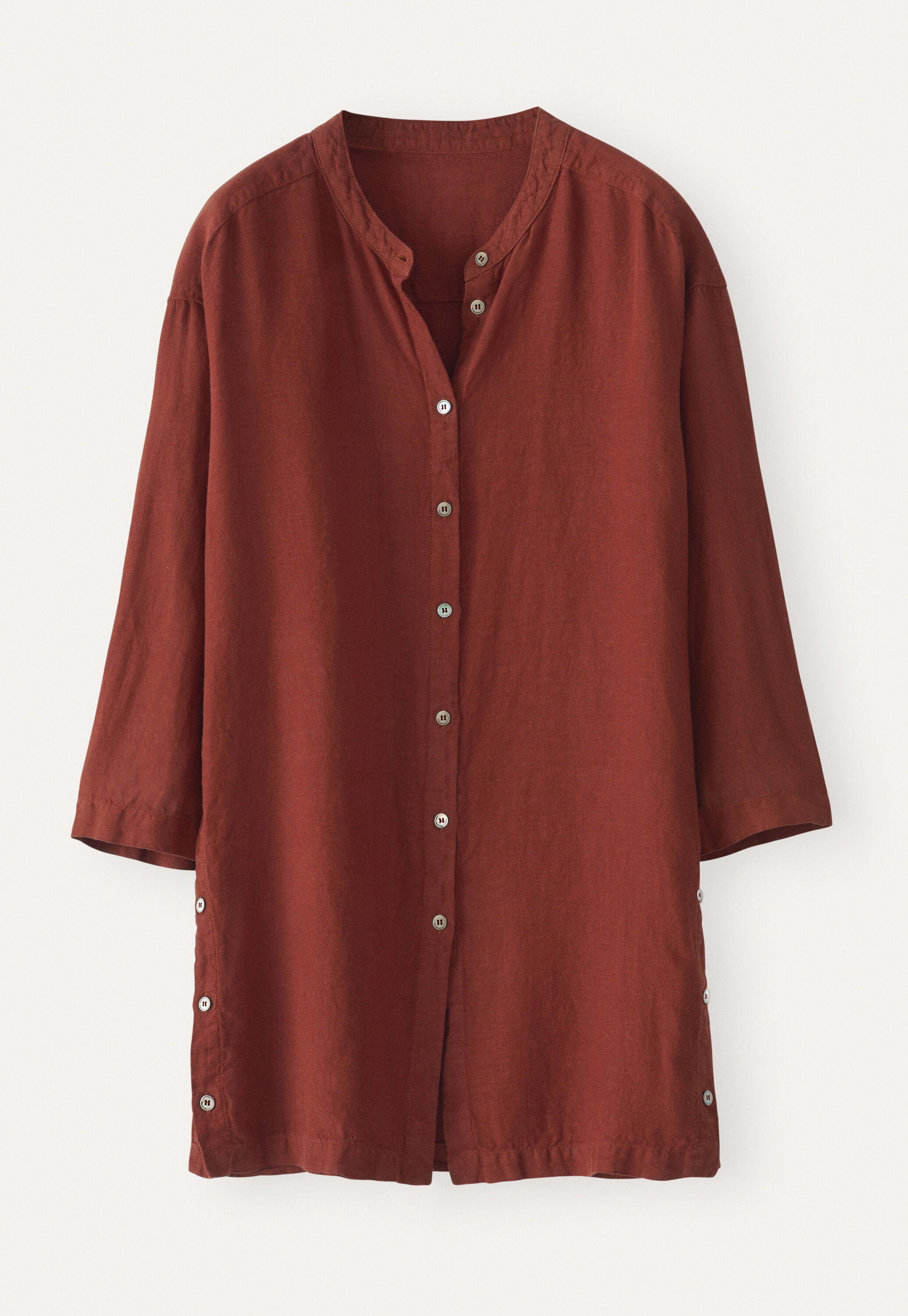 Long side-button shirt