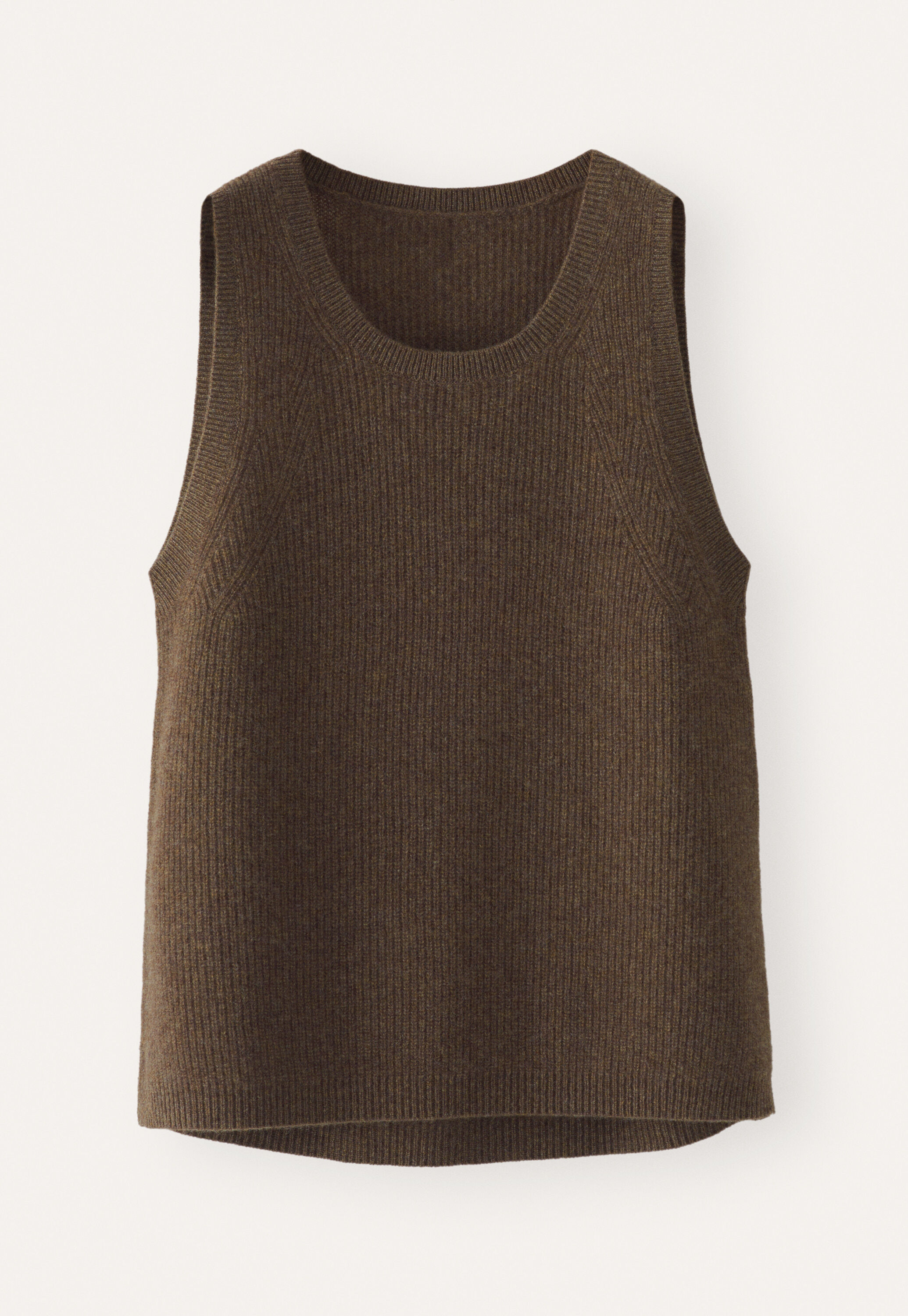 Sleeveless ribbed knit top