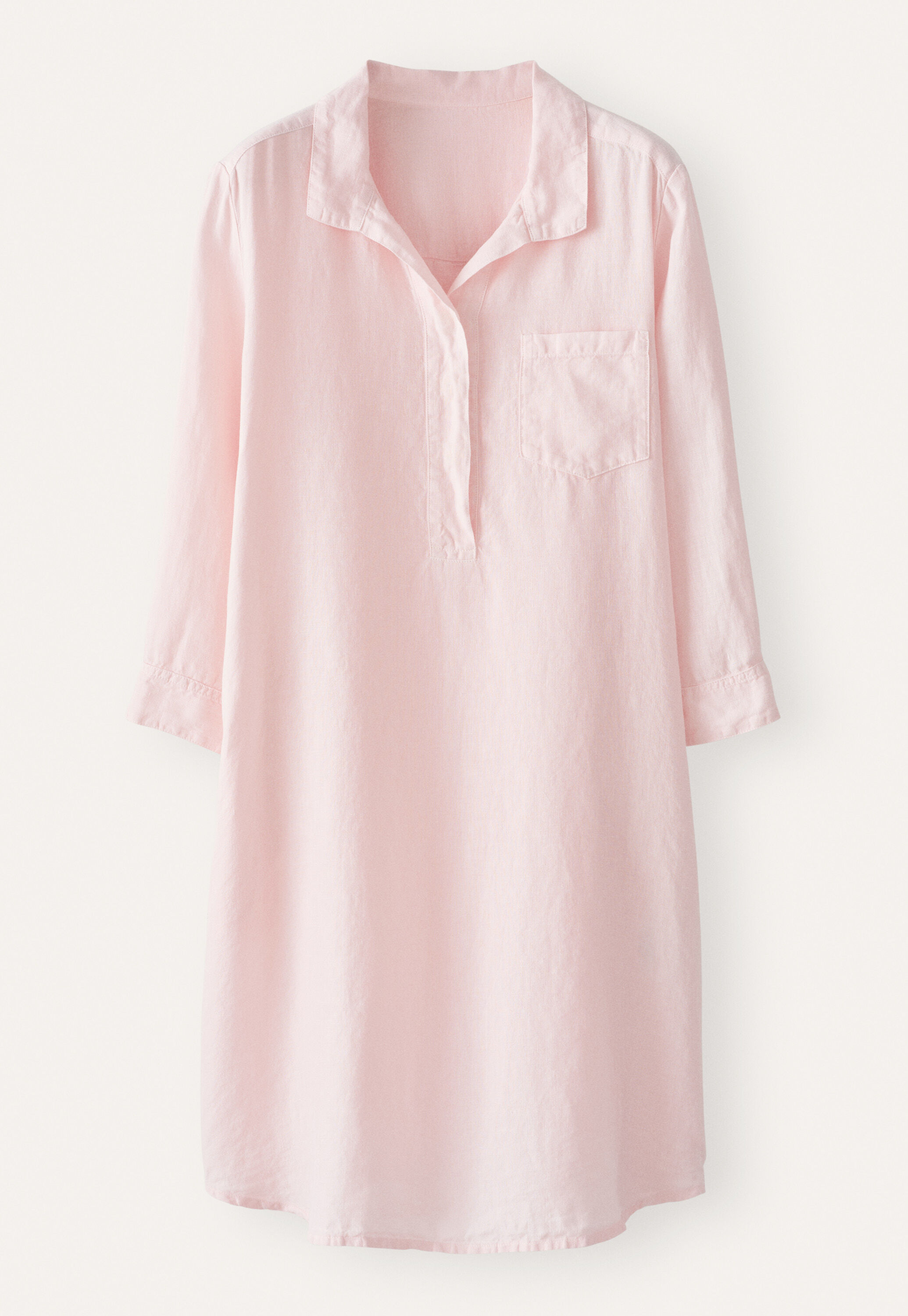 Placket-detail dress, Iced rose, large
