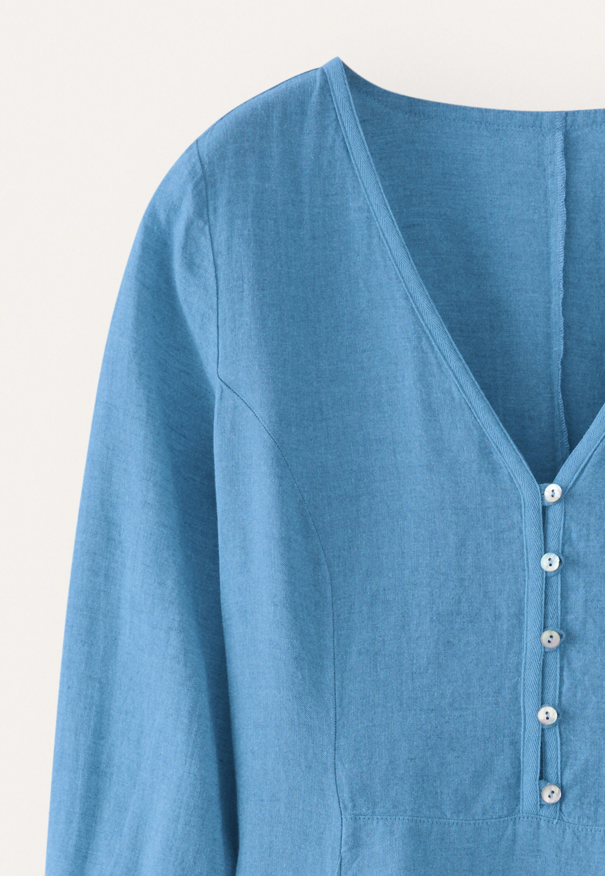 Godet-detail dress, Marine, large