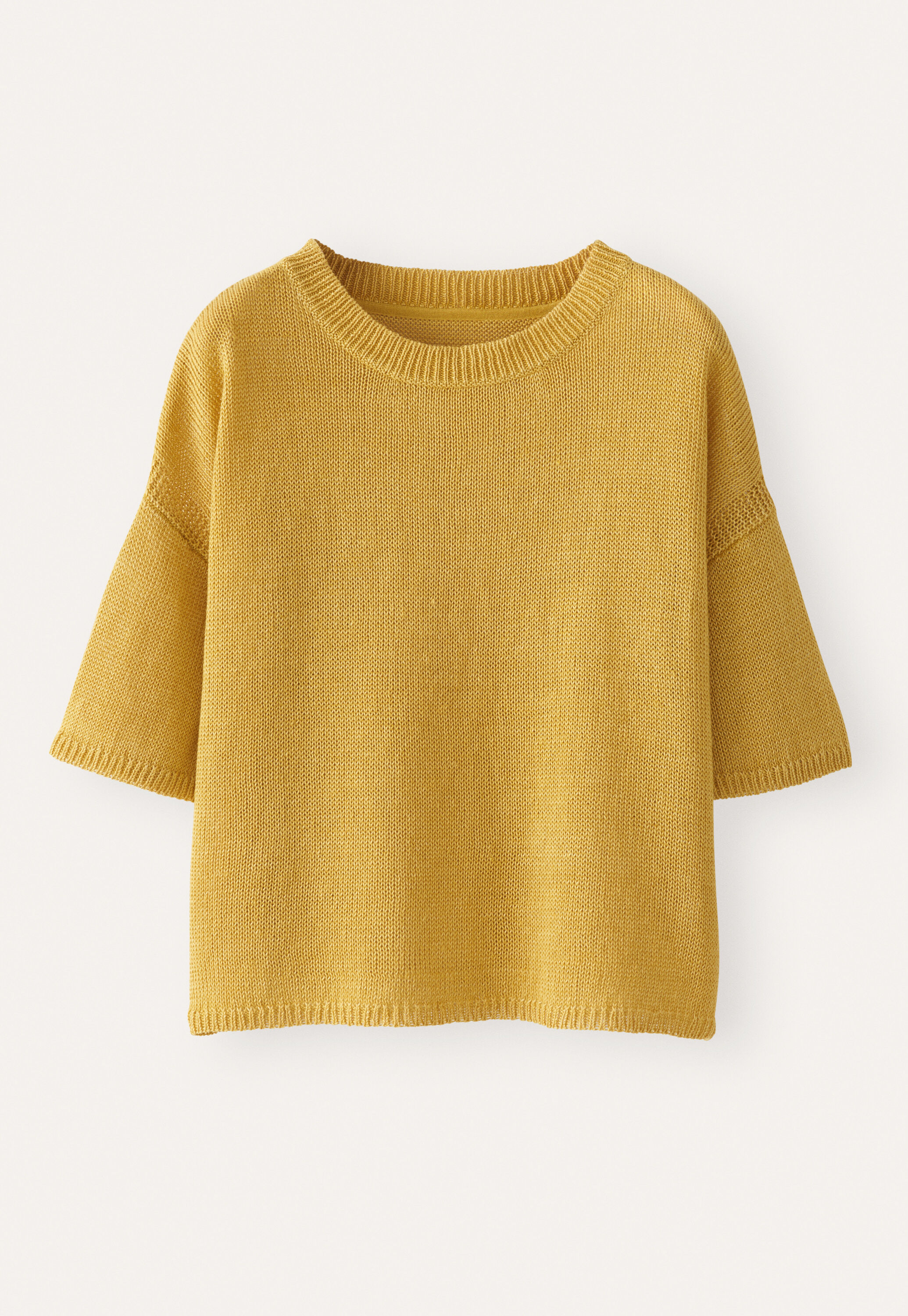 Short-sleeve sweater, Honey, large