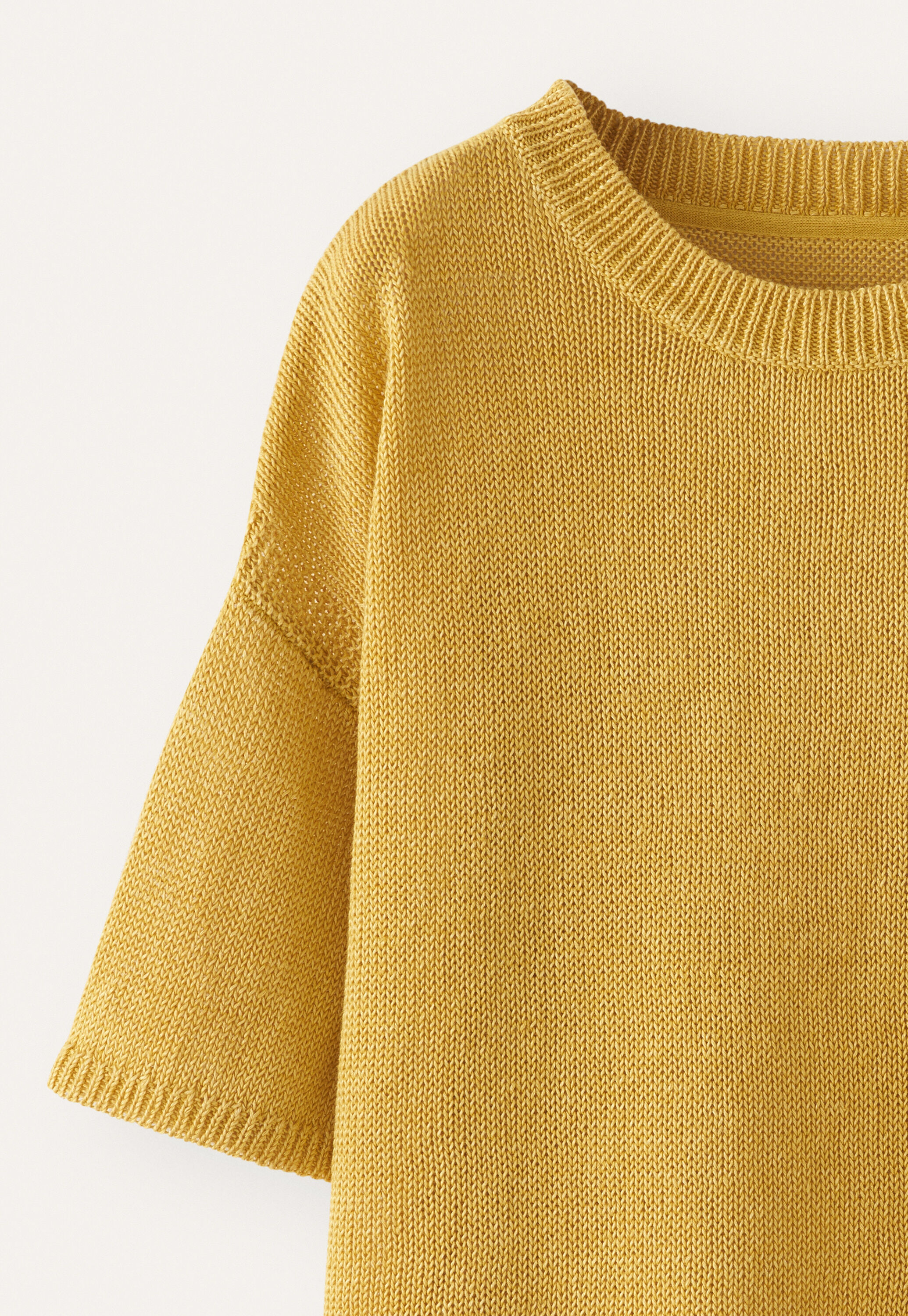 Short-sleeve sweater, Honey, large