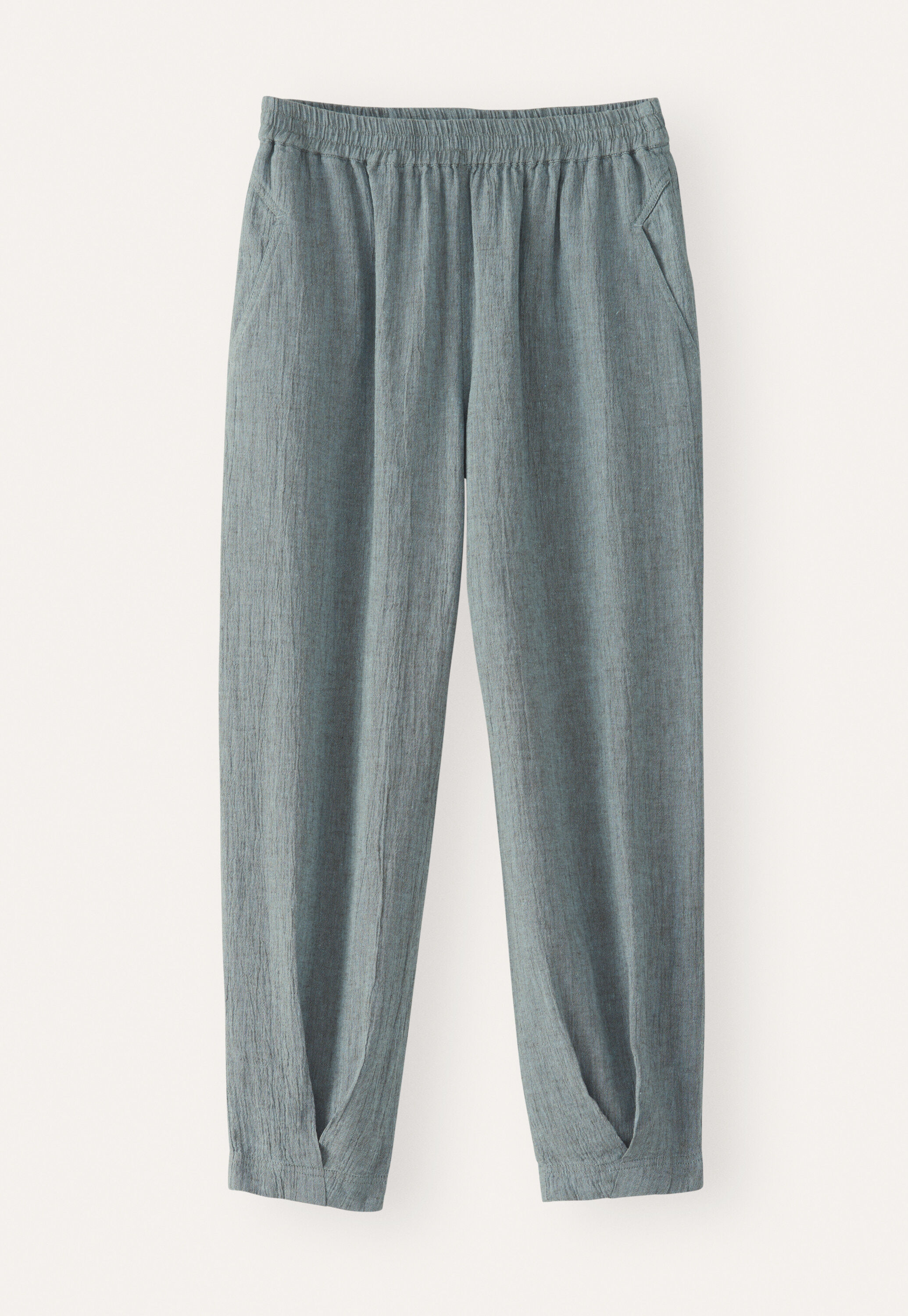 Crinkle tapered trousers