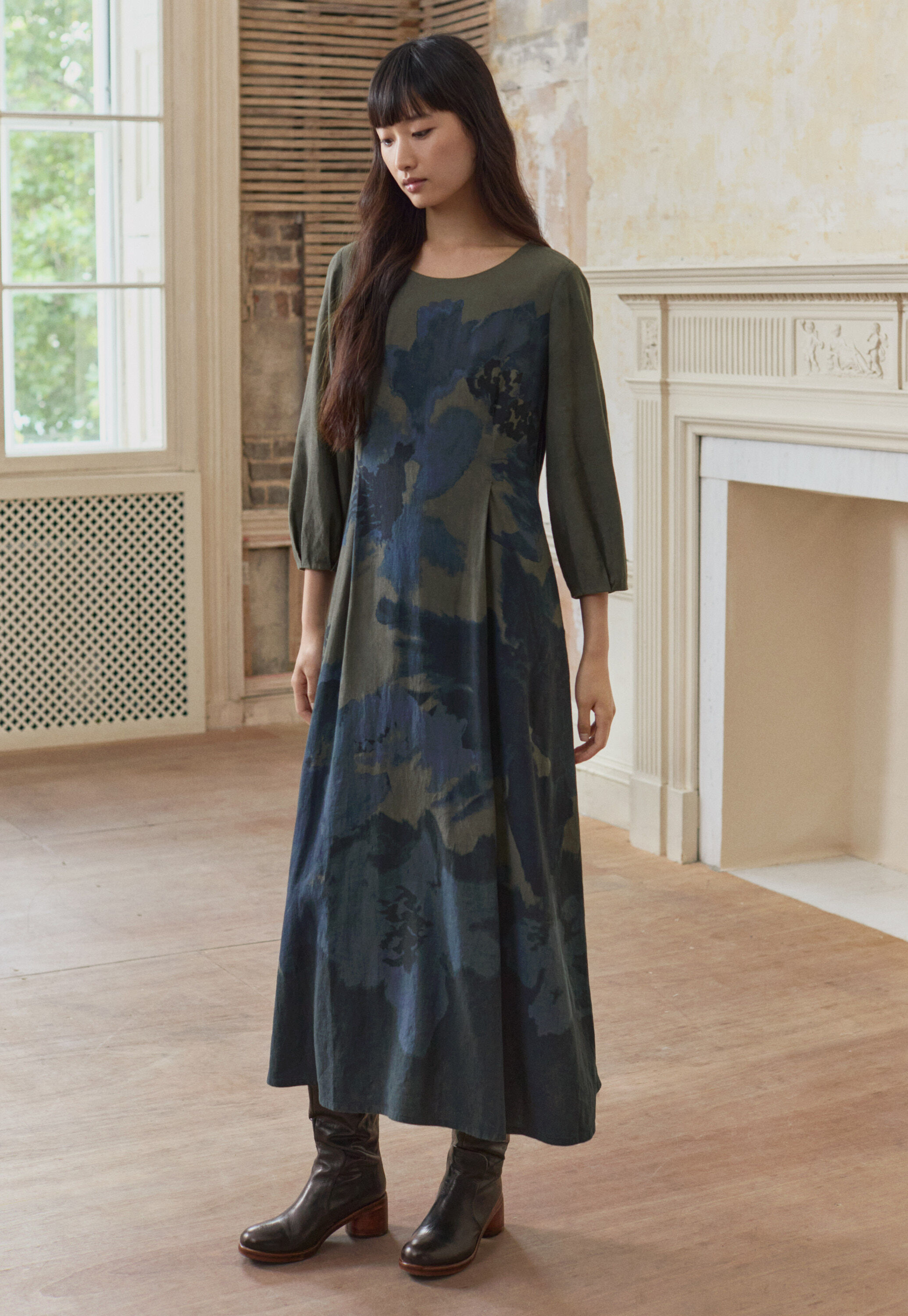Long printed dress