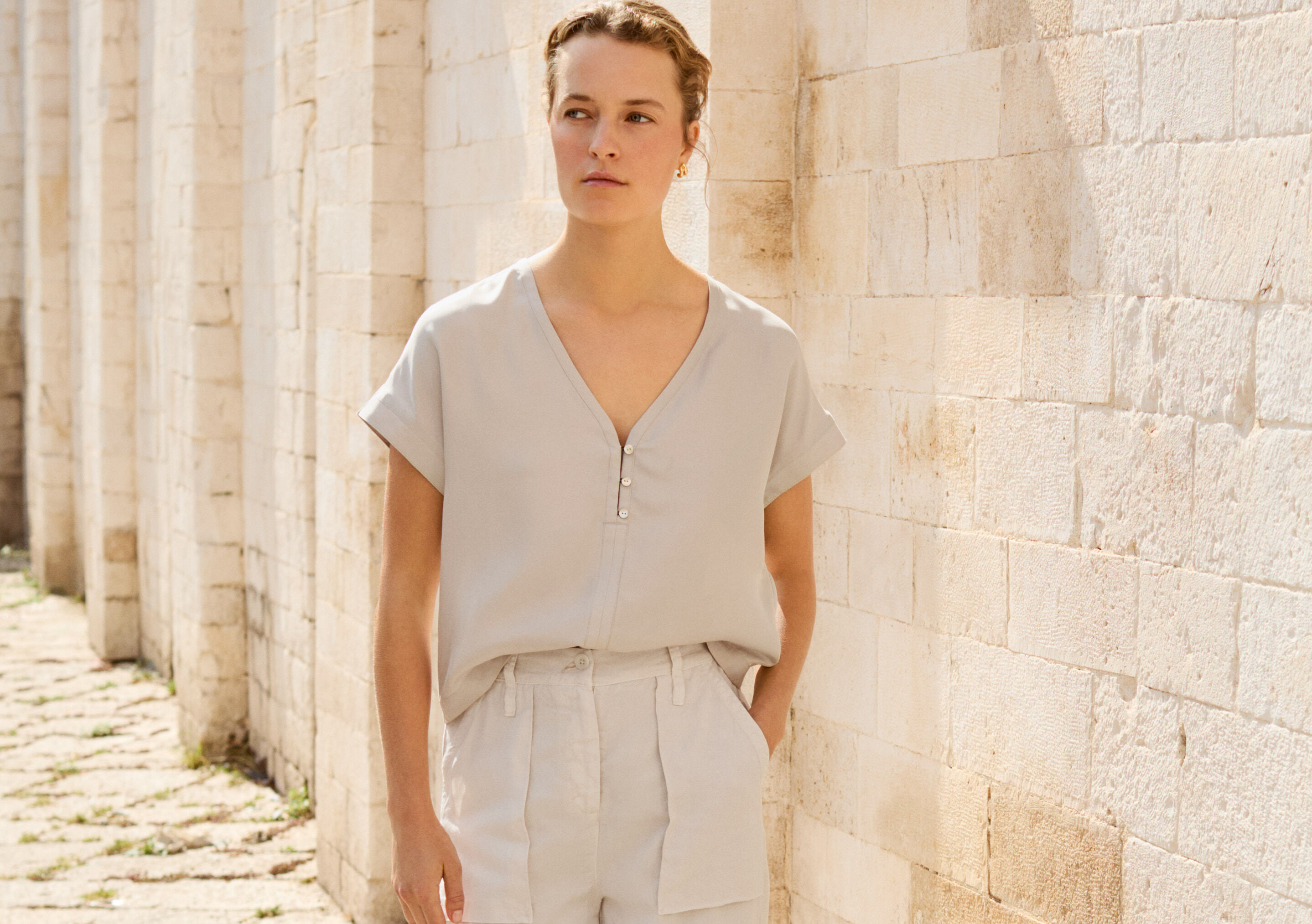V-neck top