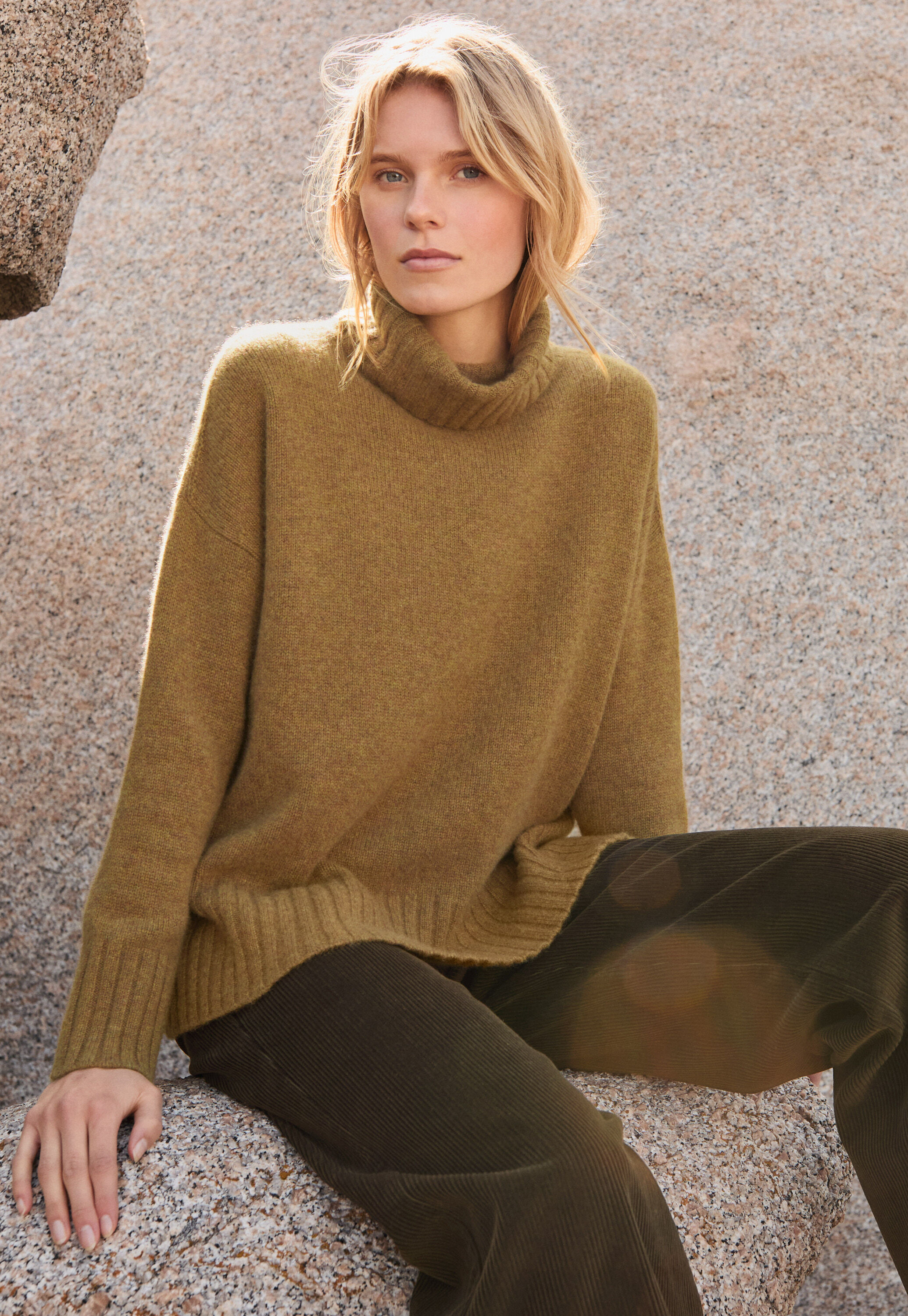 Funnel-neck sweater