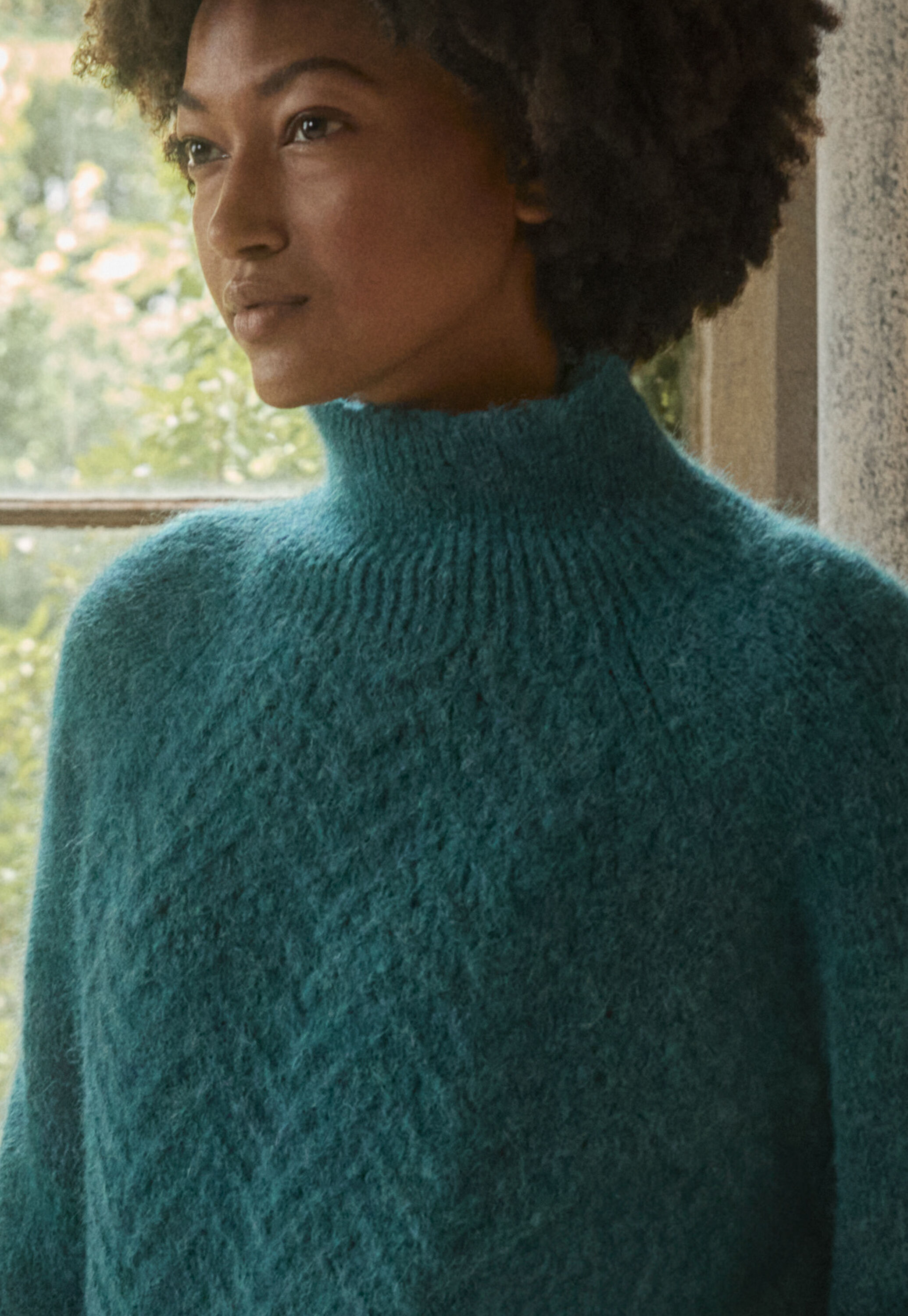 Cable-stitch sweater
