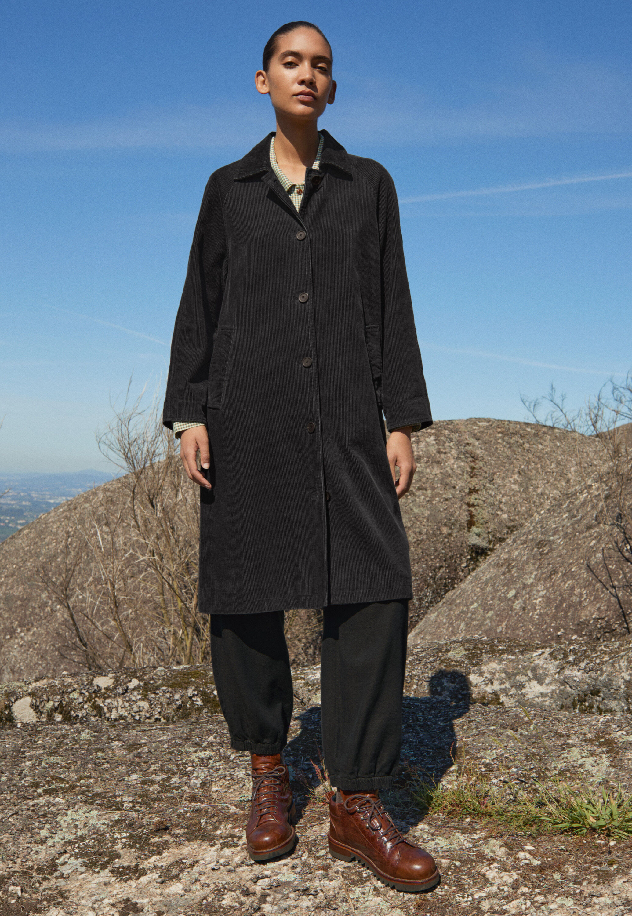 Long cord coat