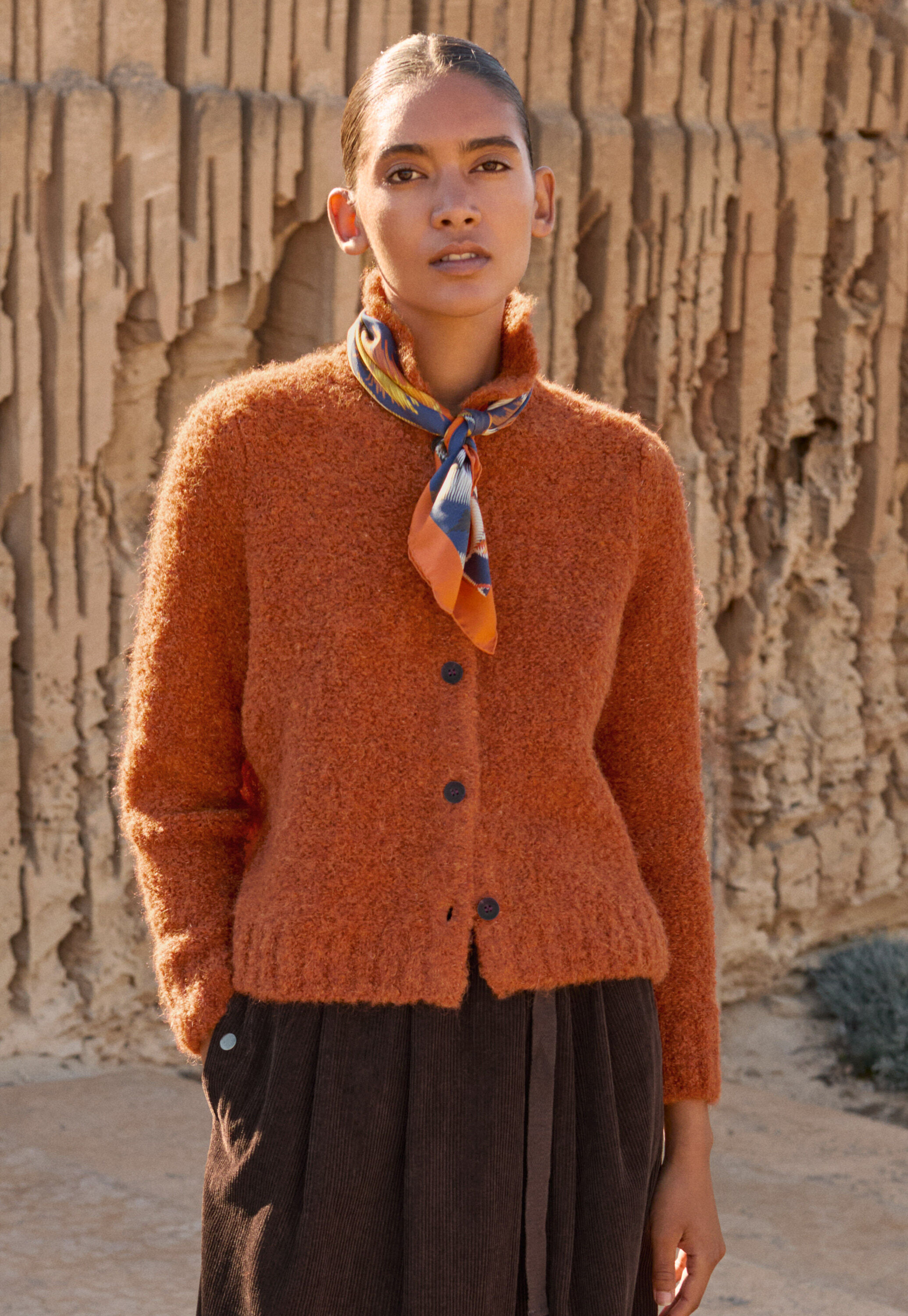 Collared cardigan