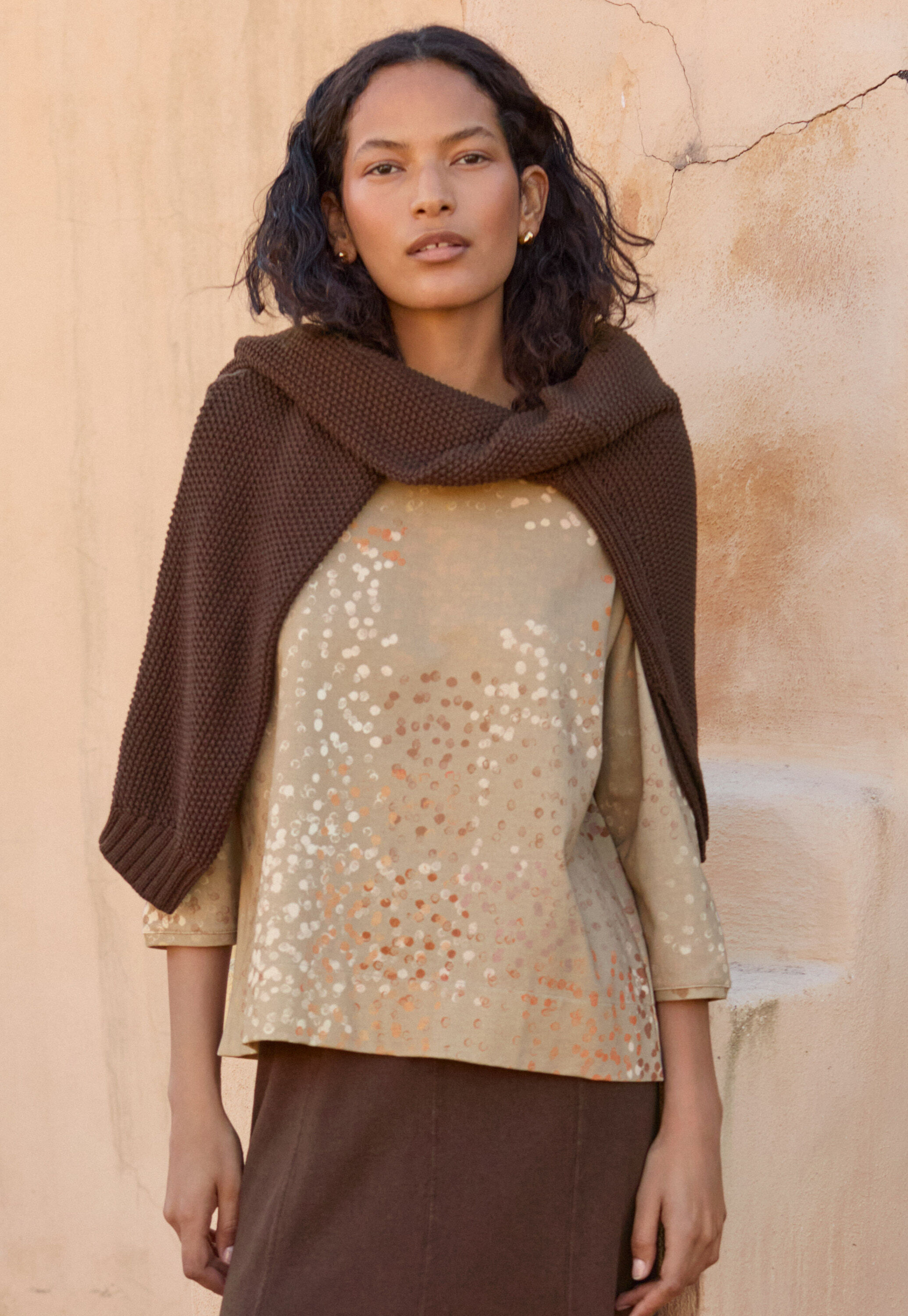 Moss-stitch sweater