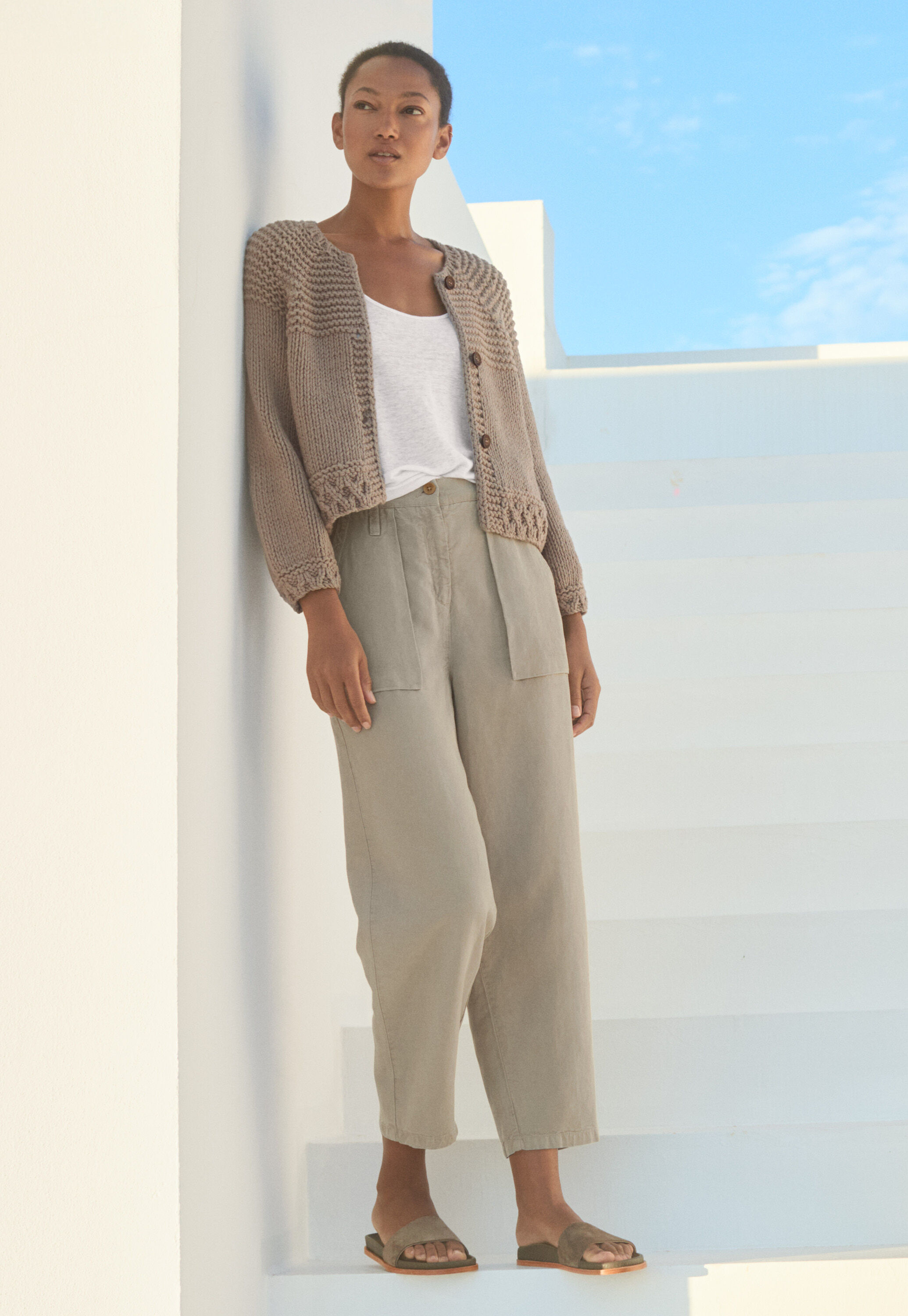Hand-knitted cardigan