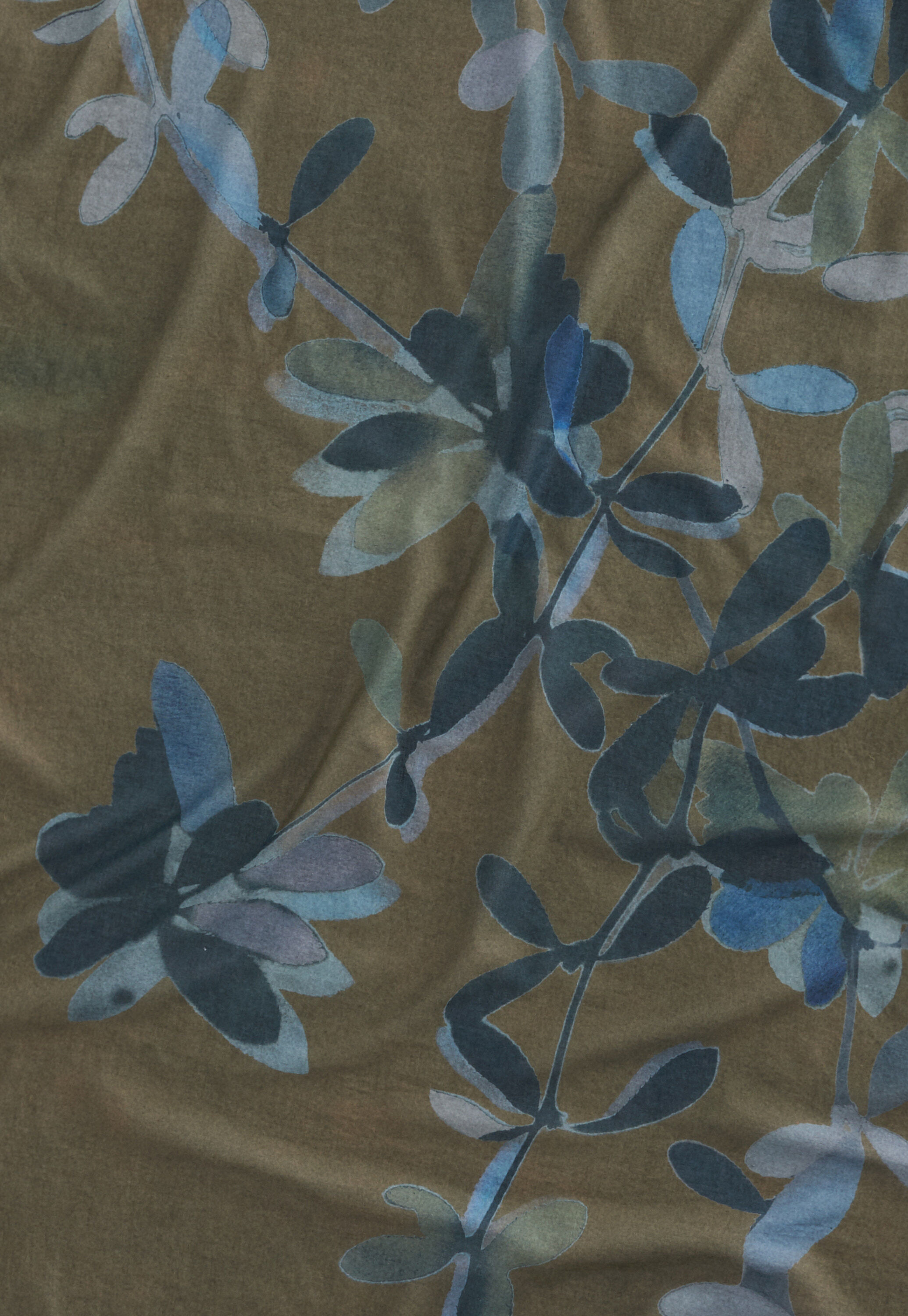 Printed pareo, Khaki, large