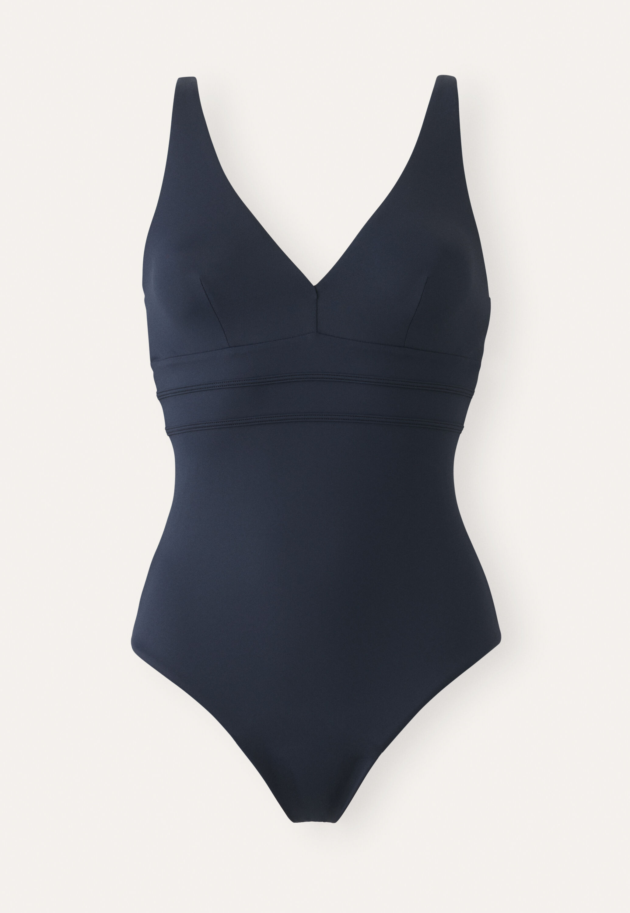 V-neck swimsuit, Petrol blue, large
