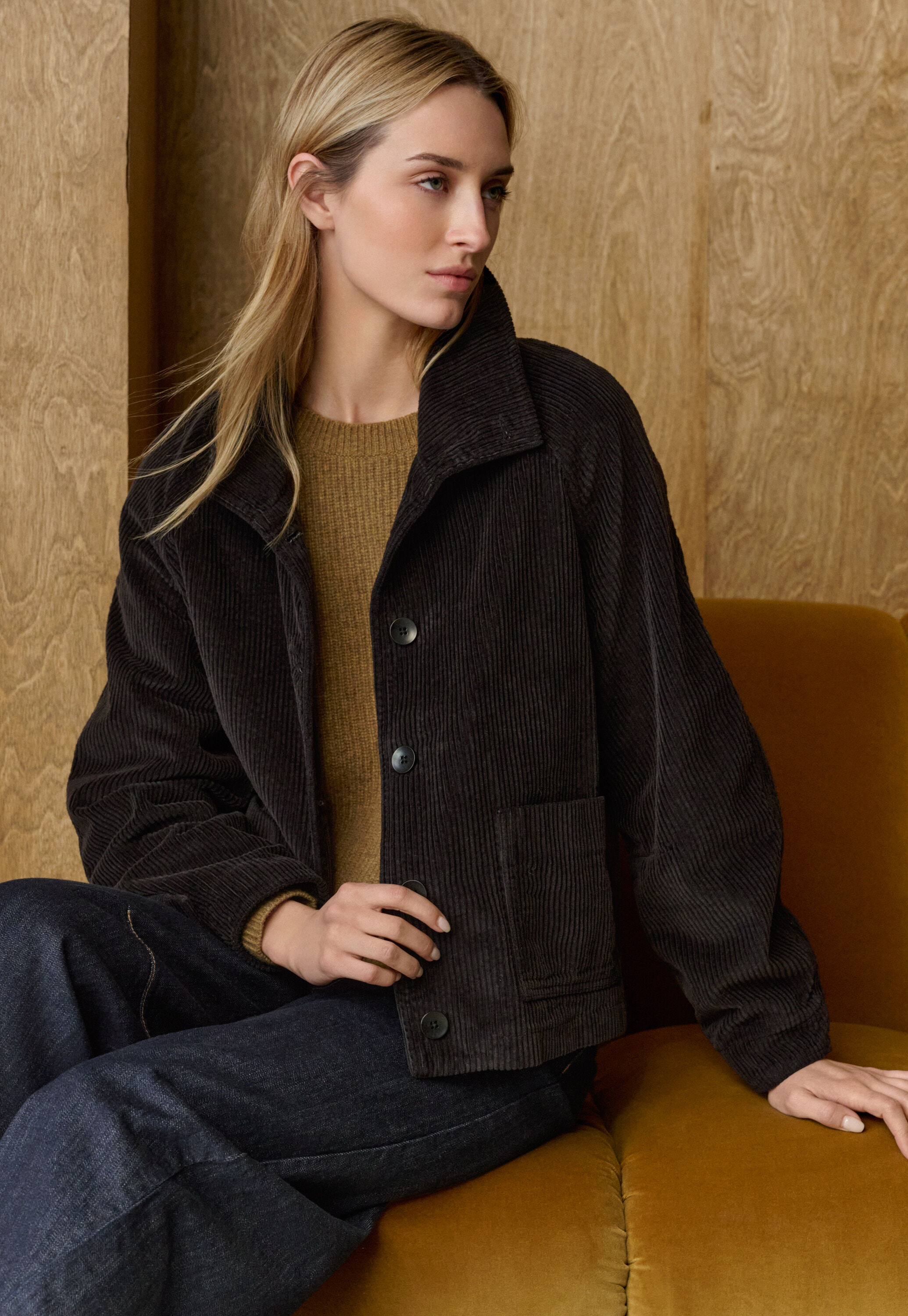 Ribbed crew-neck sweater