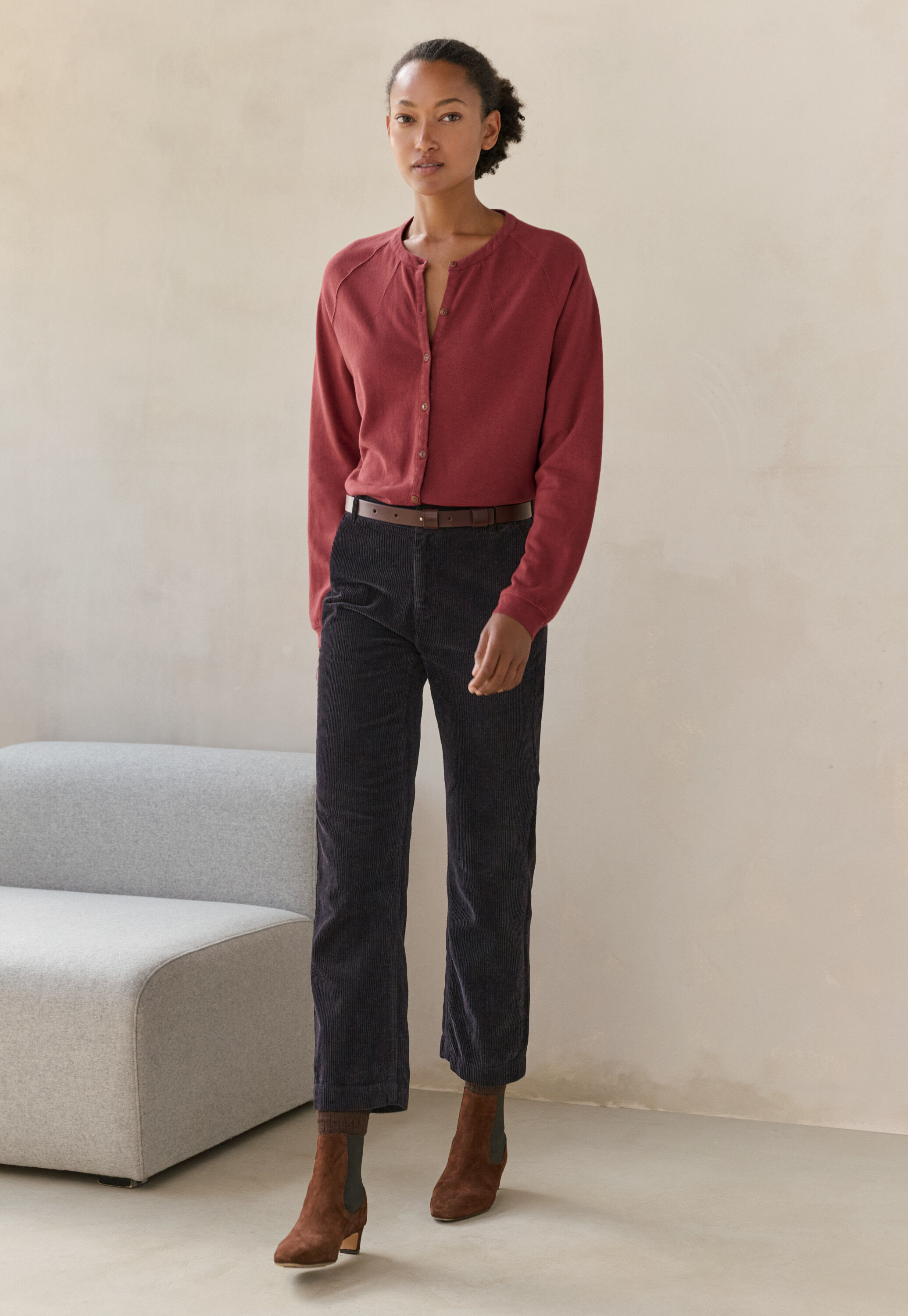 Slim cropped trousers