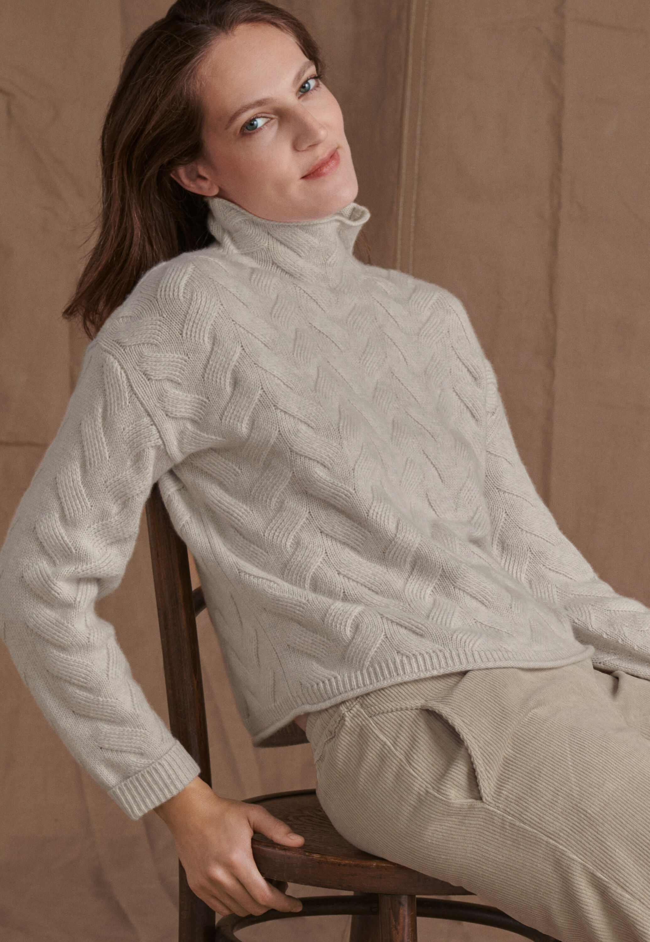 Cable sweater