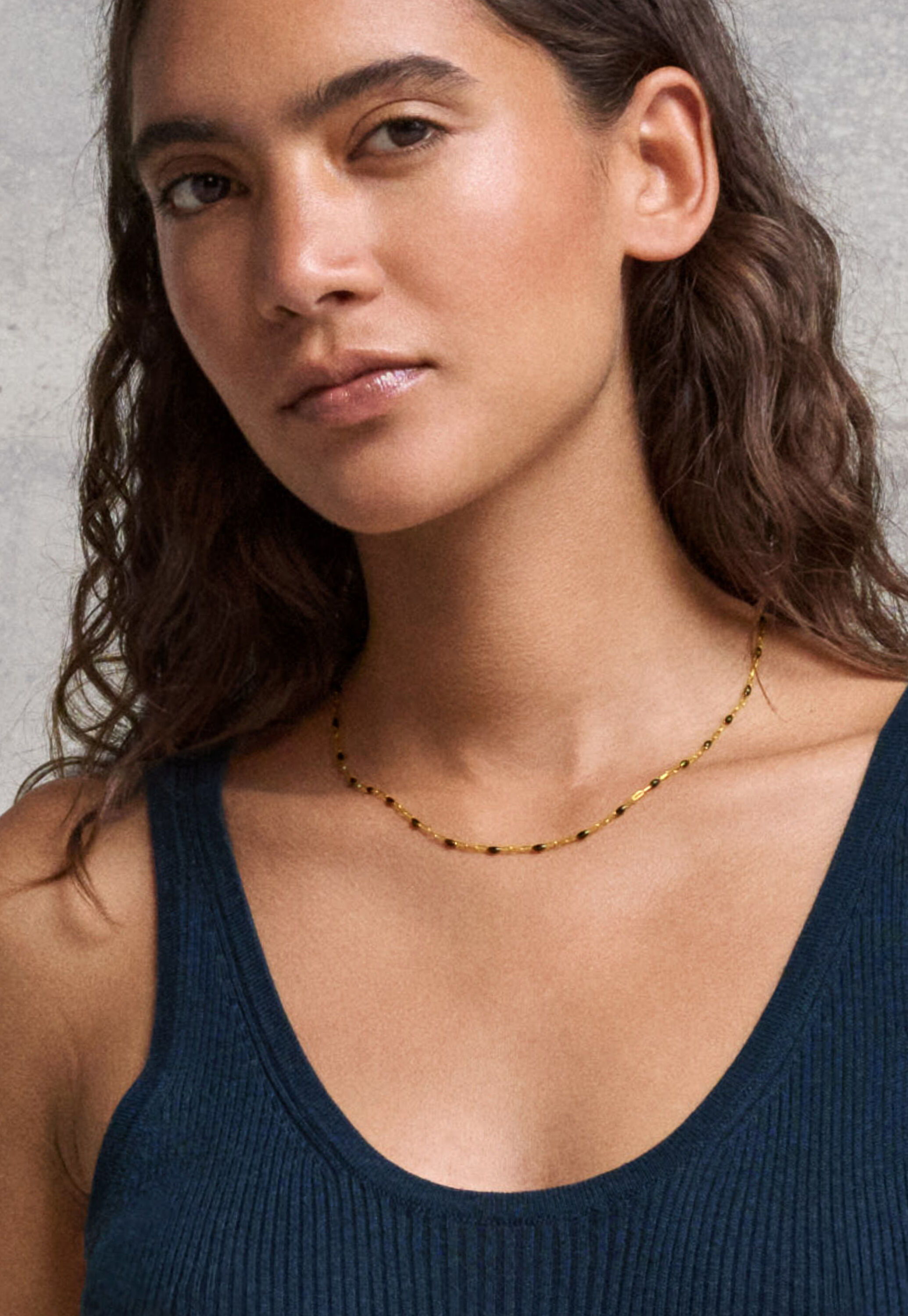Chain and beaded necklace, A, large
