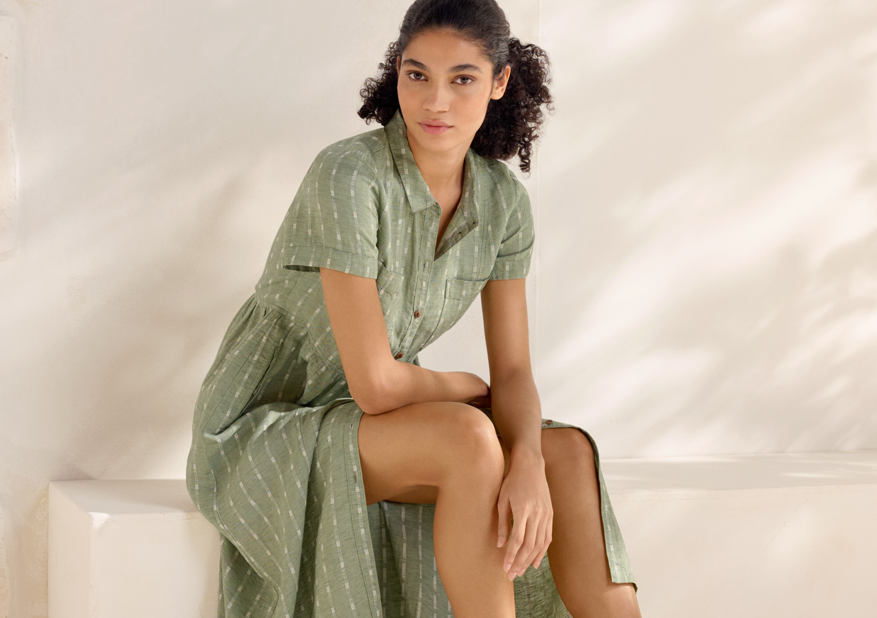 Funnel-neck blouse