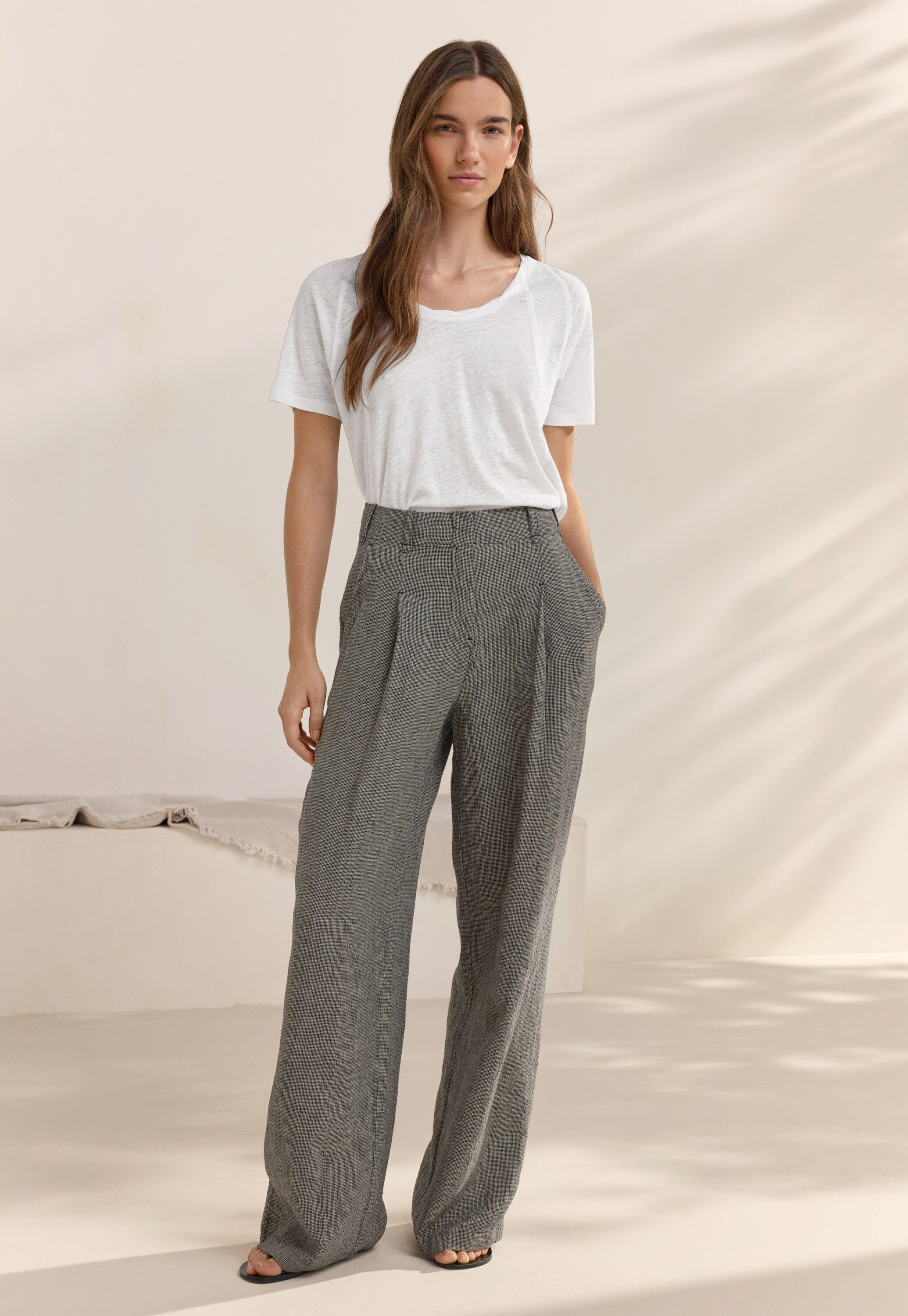 Pleat-front trousers