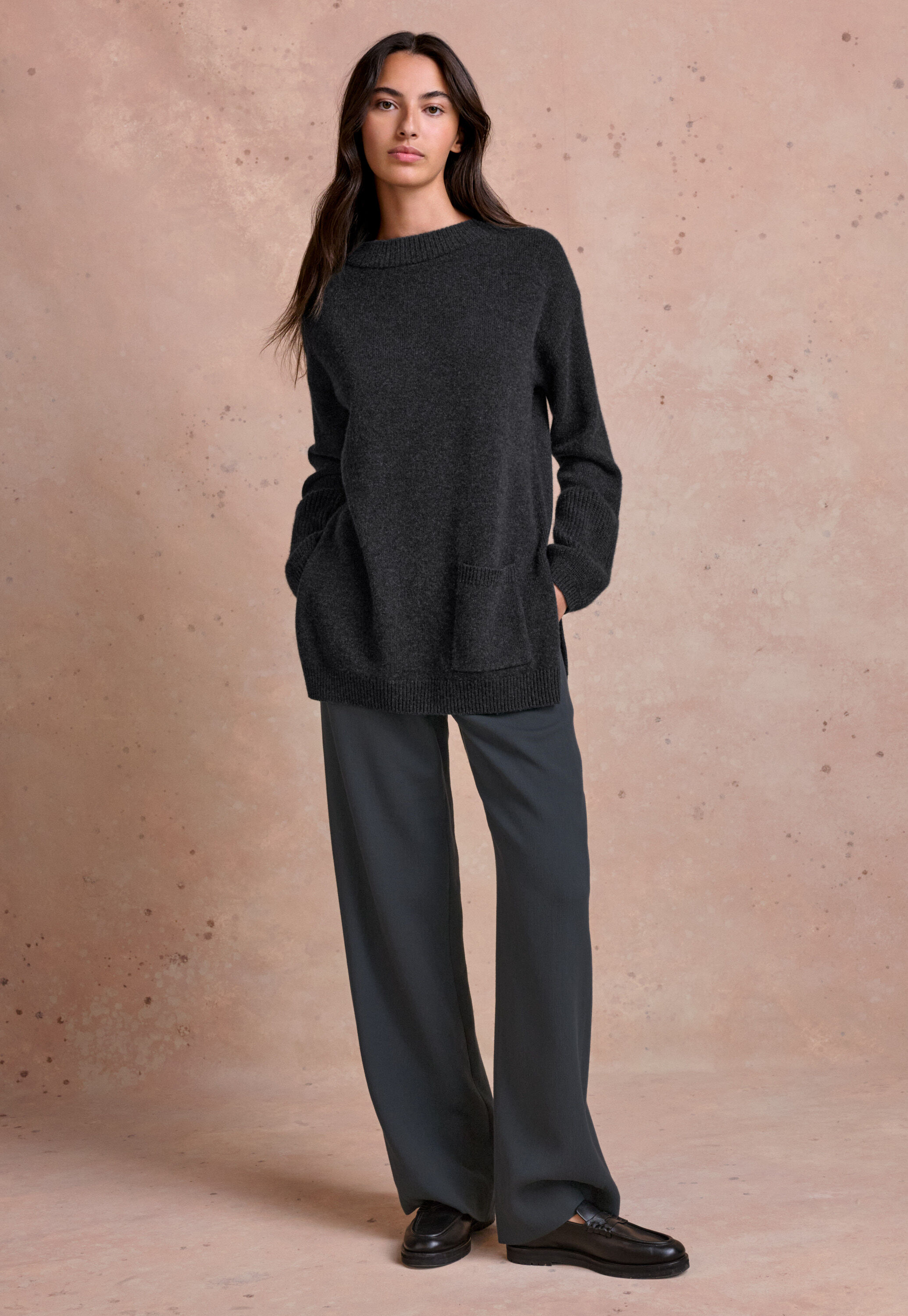 Patch-pocket sweater