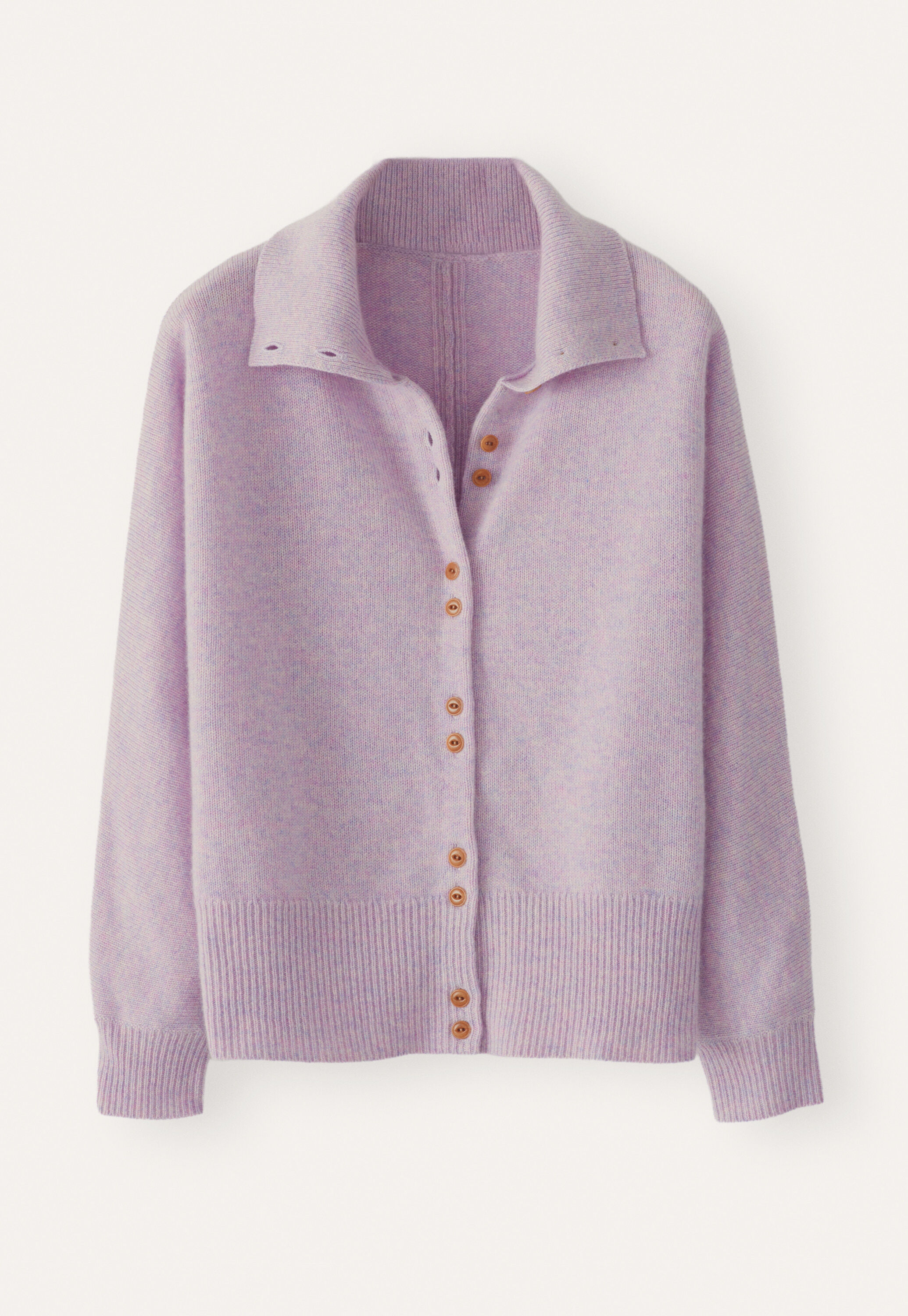 Funnel-neck cardigan