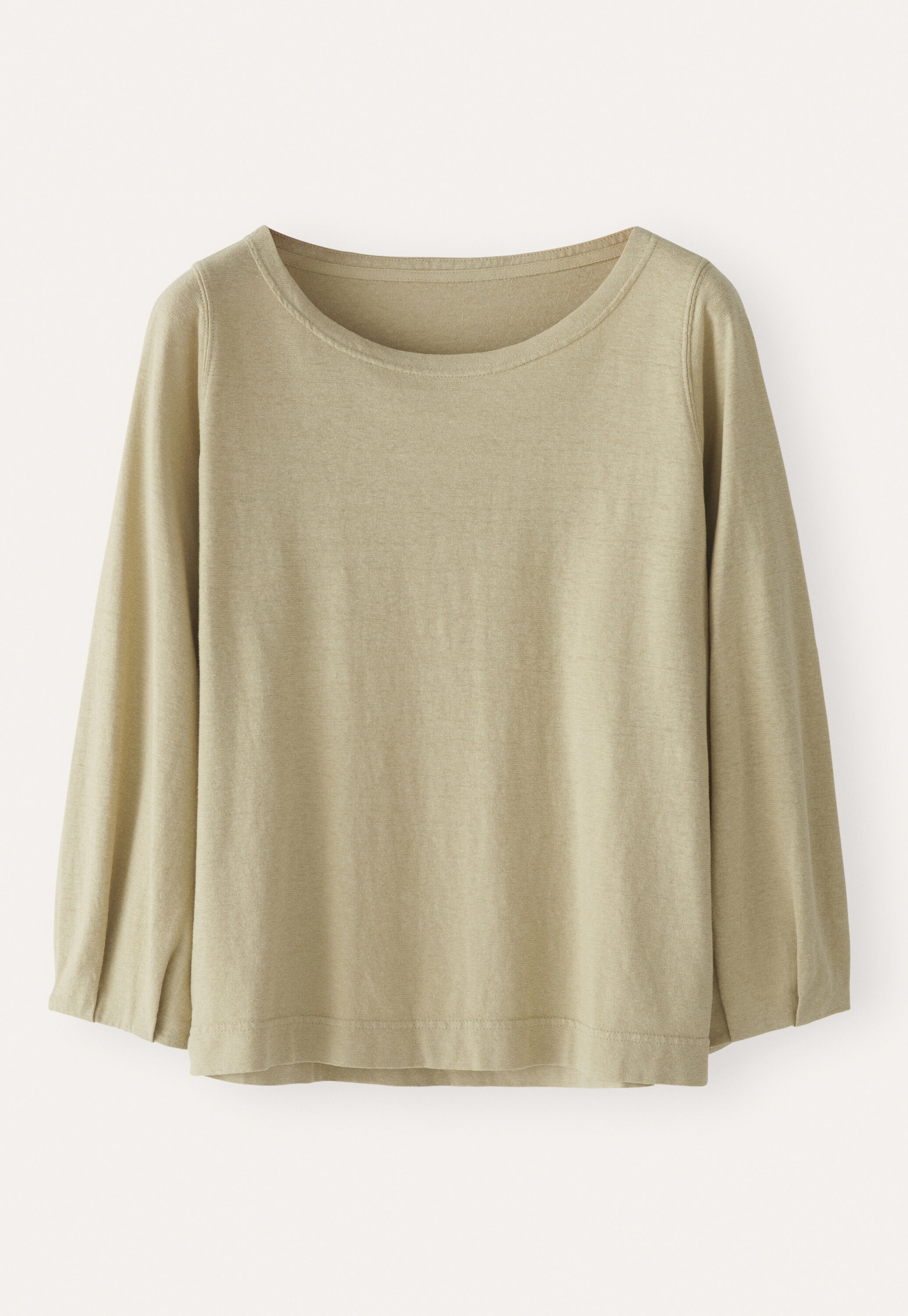 Pleated-cuff jersey top