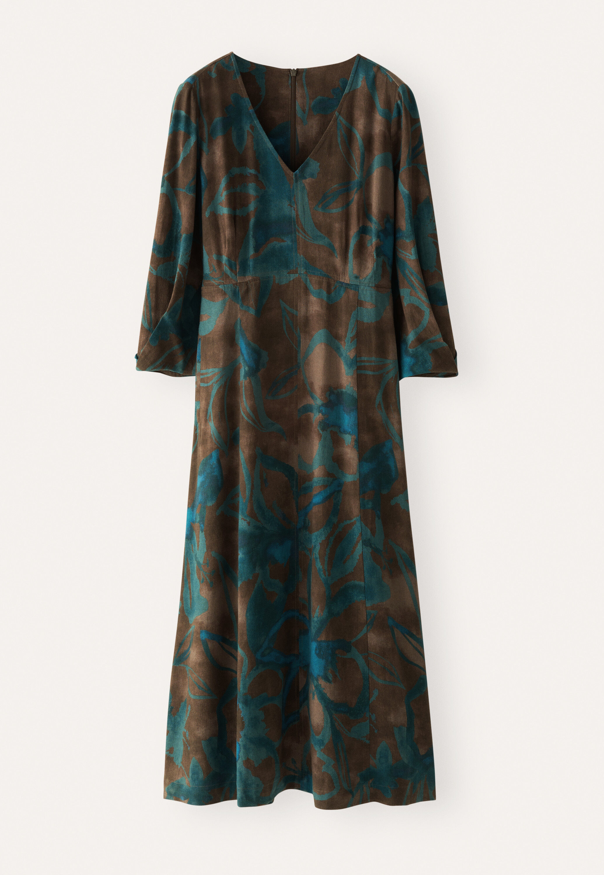 Printed v-neck dress