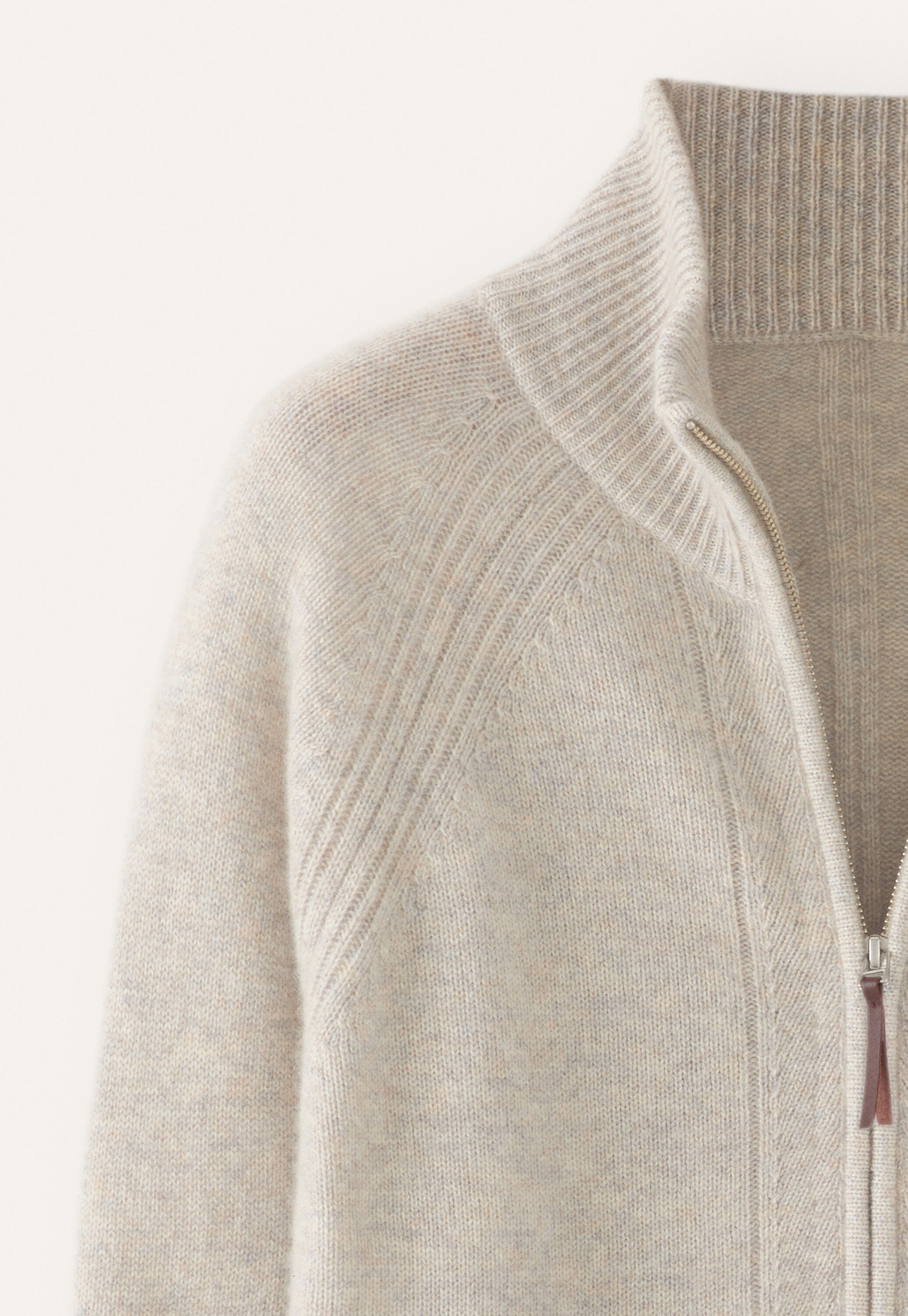 Zip-front cardigan