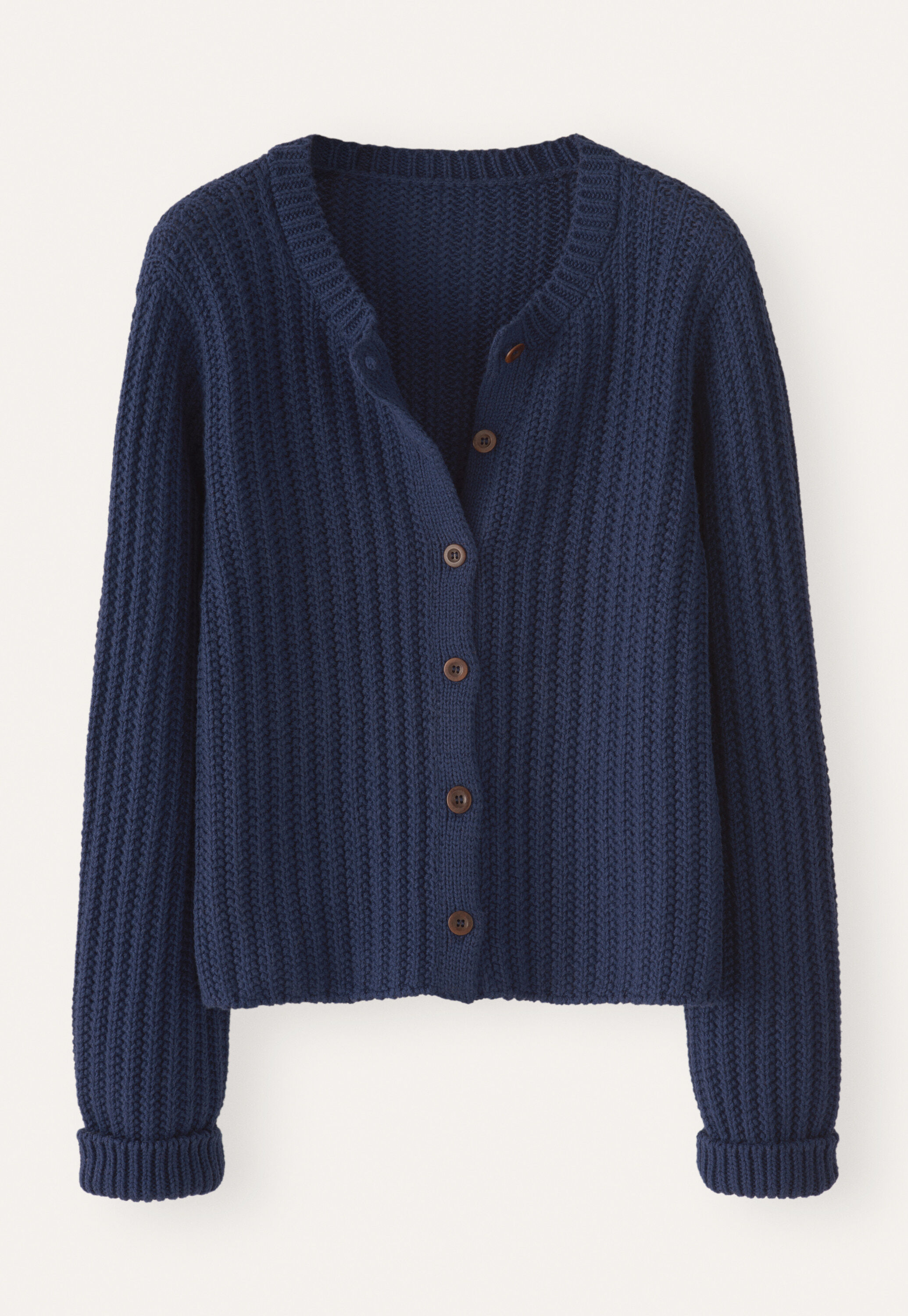 Rib-stitch cardigan