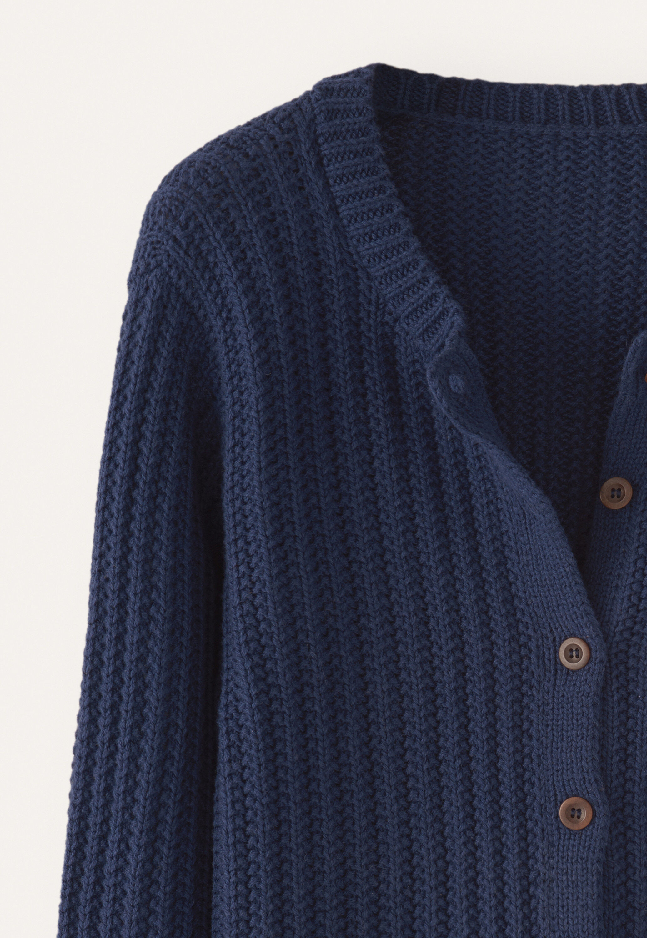 Rib-stitch cardigan