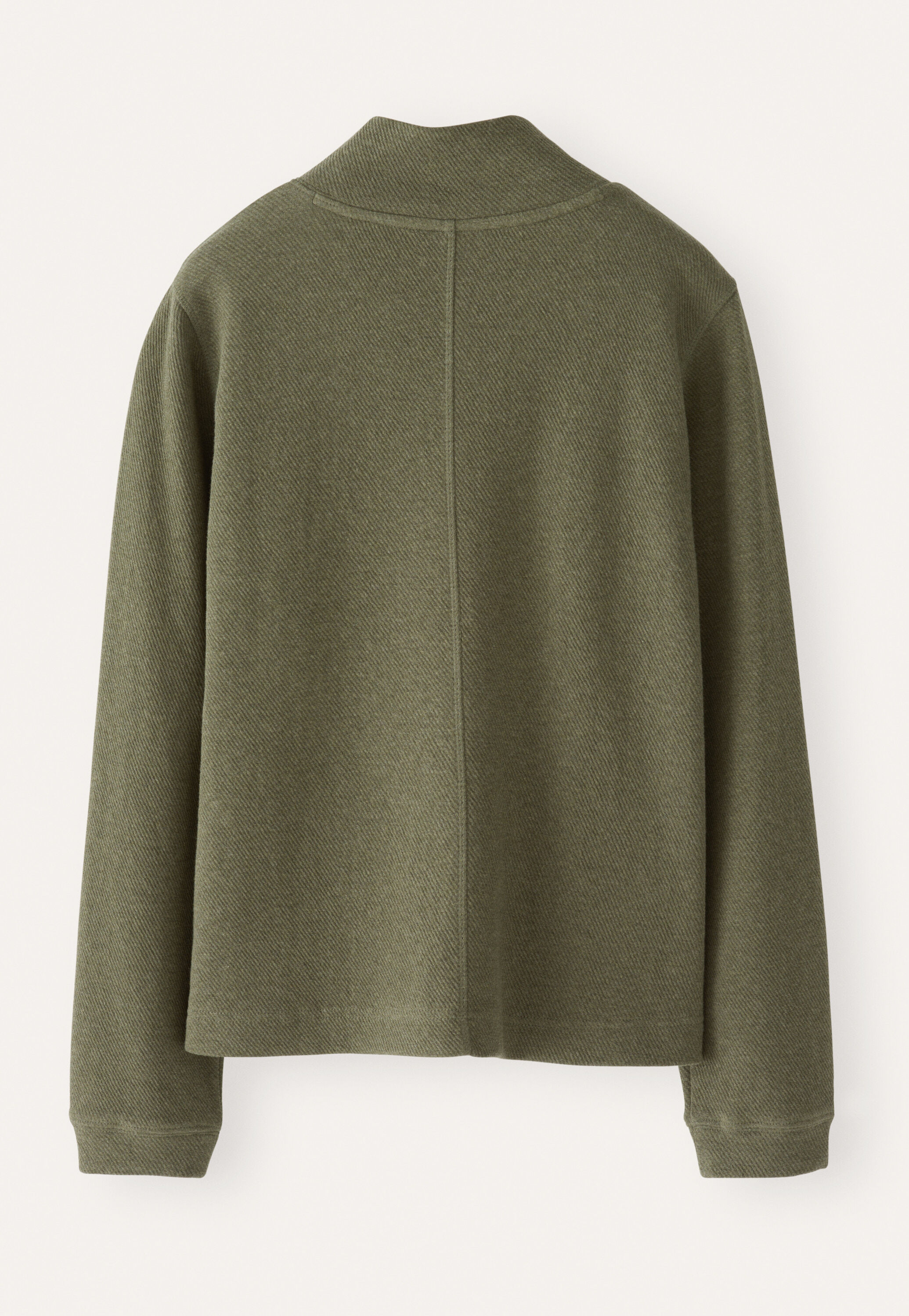 Cross-over neck sweatshirt