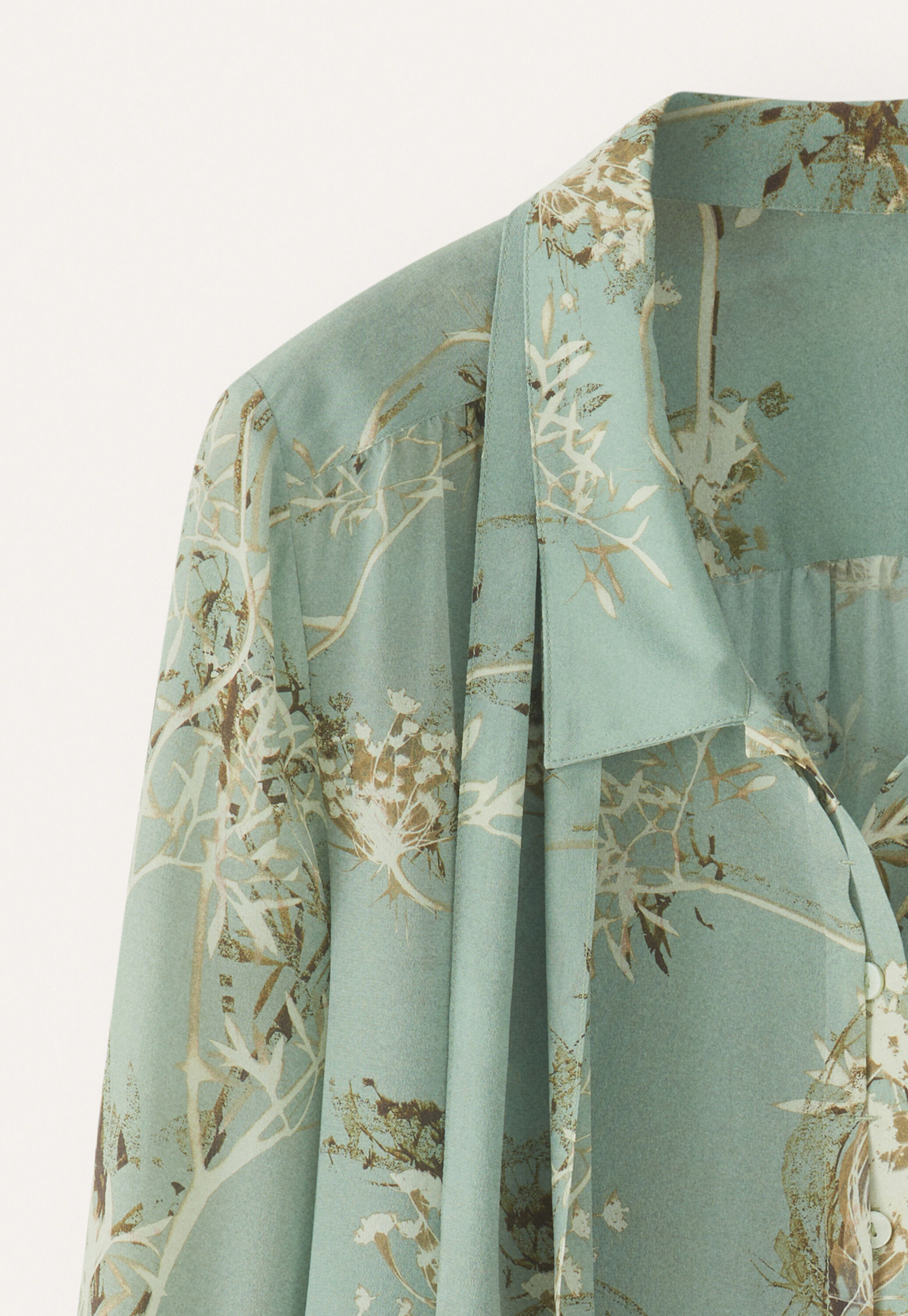 Printed tie-blouse