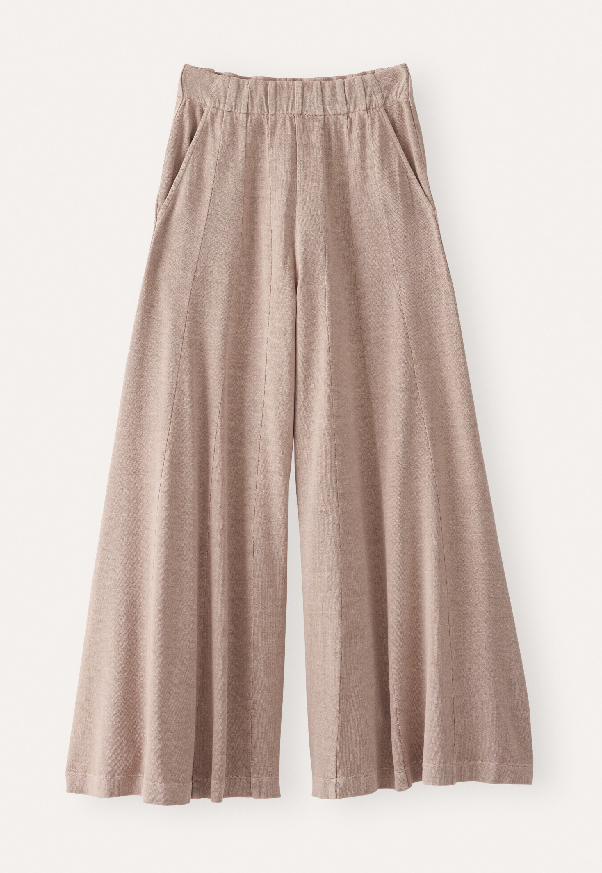 Wide-leg jersey trousers