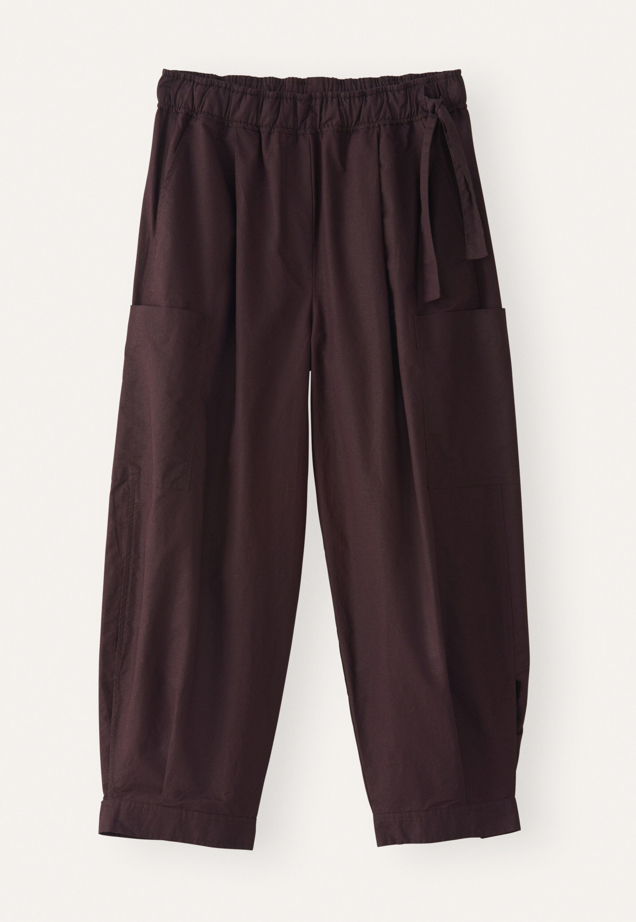 Cropped pull-on trousers