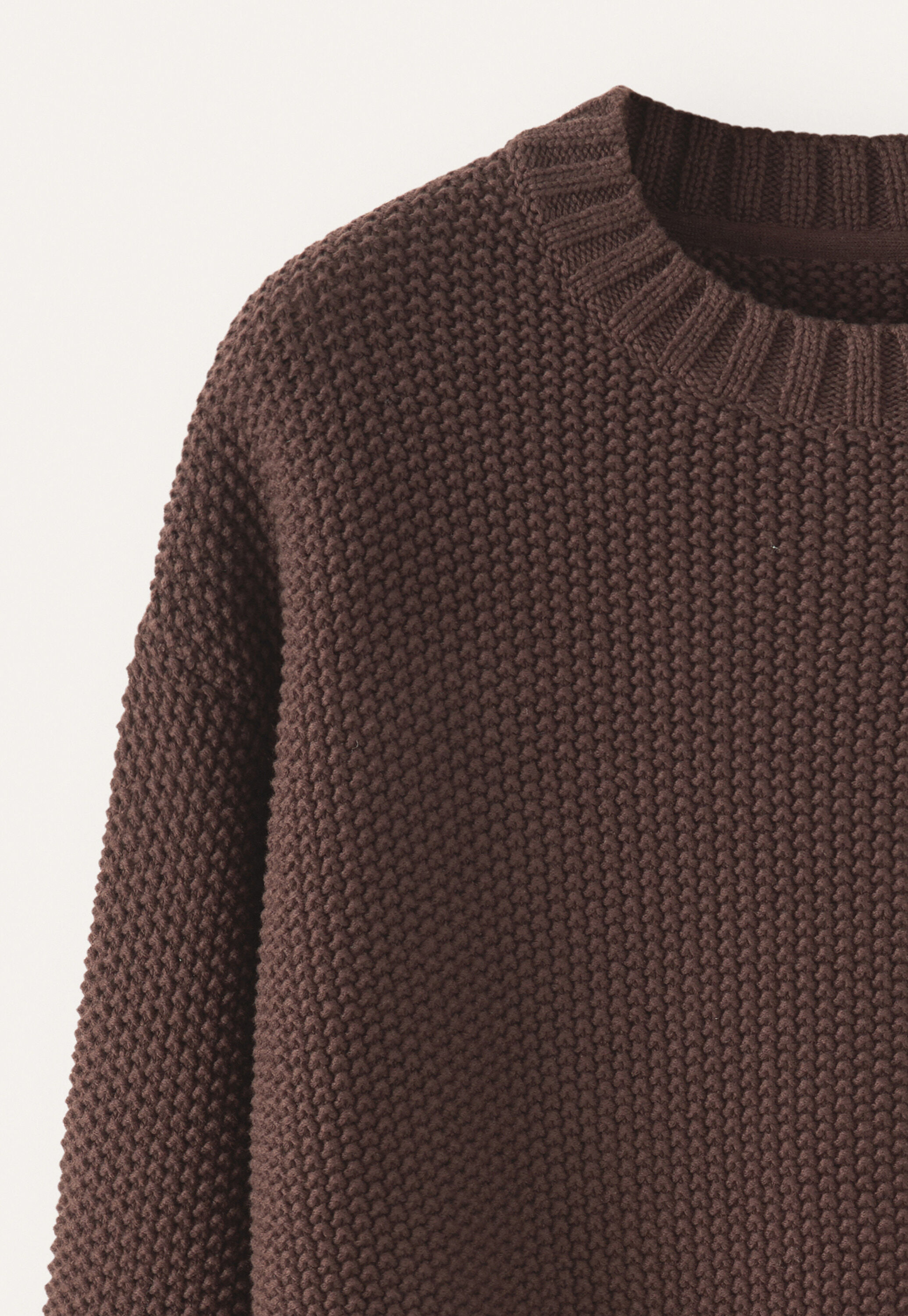 Moss-stitch sweater