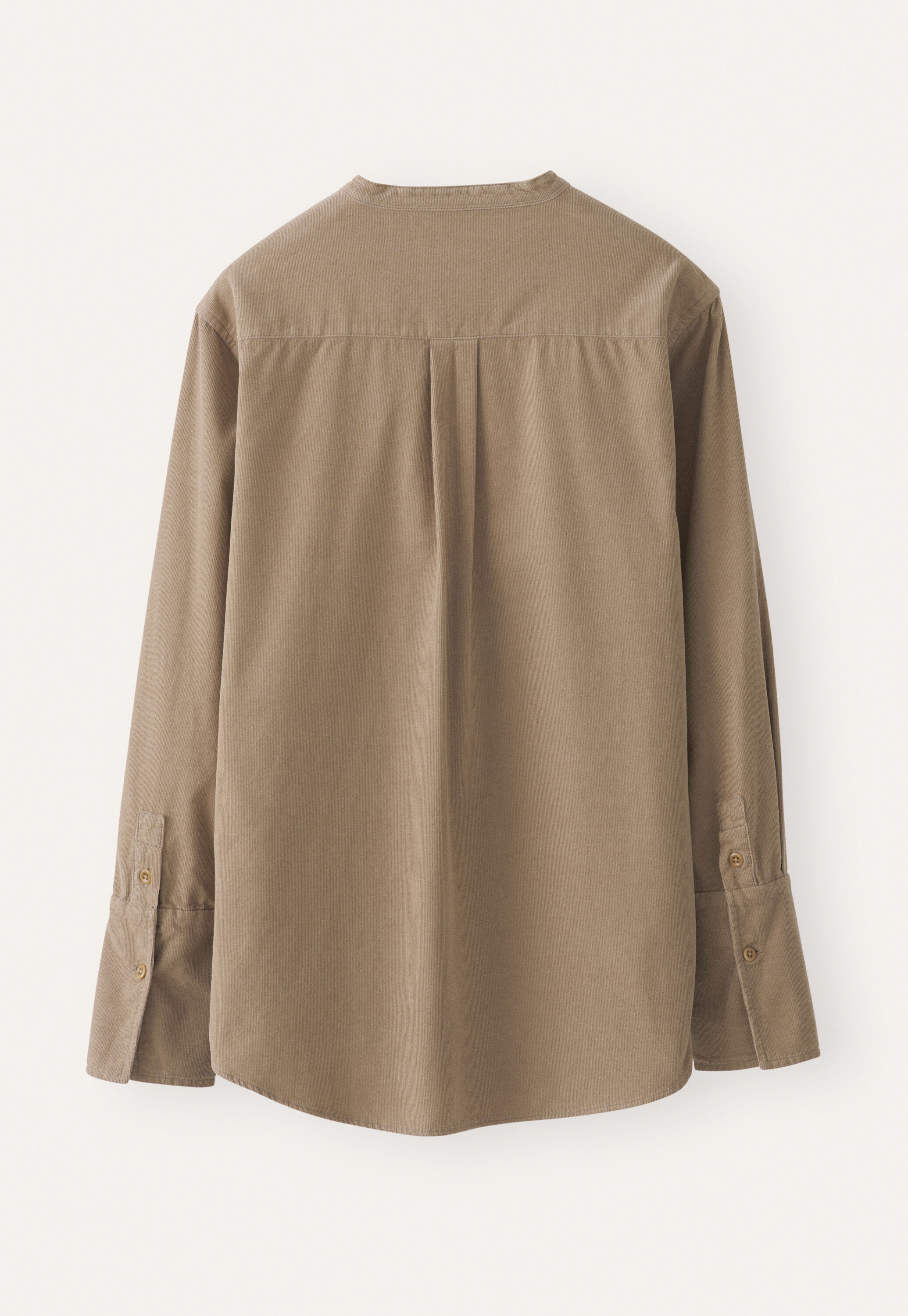 Fine-wale cord shirt