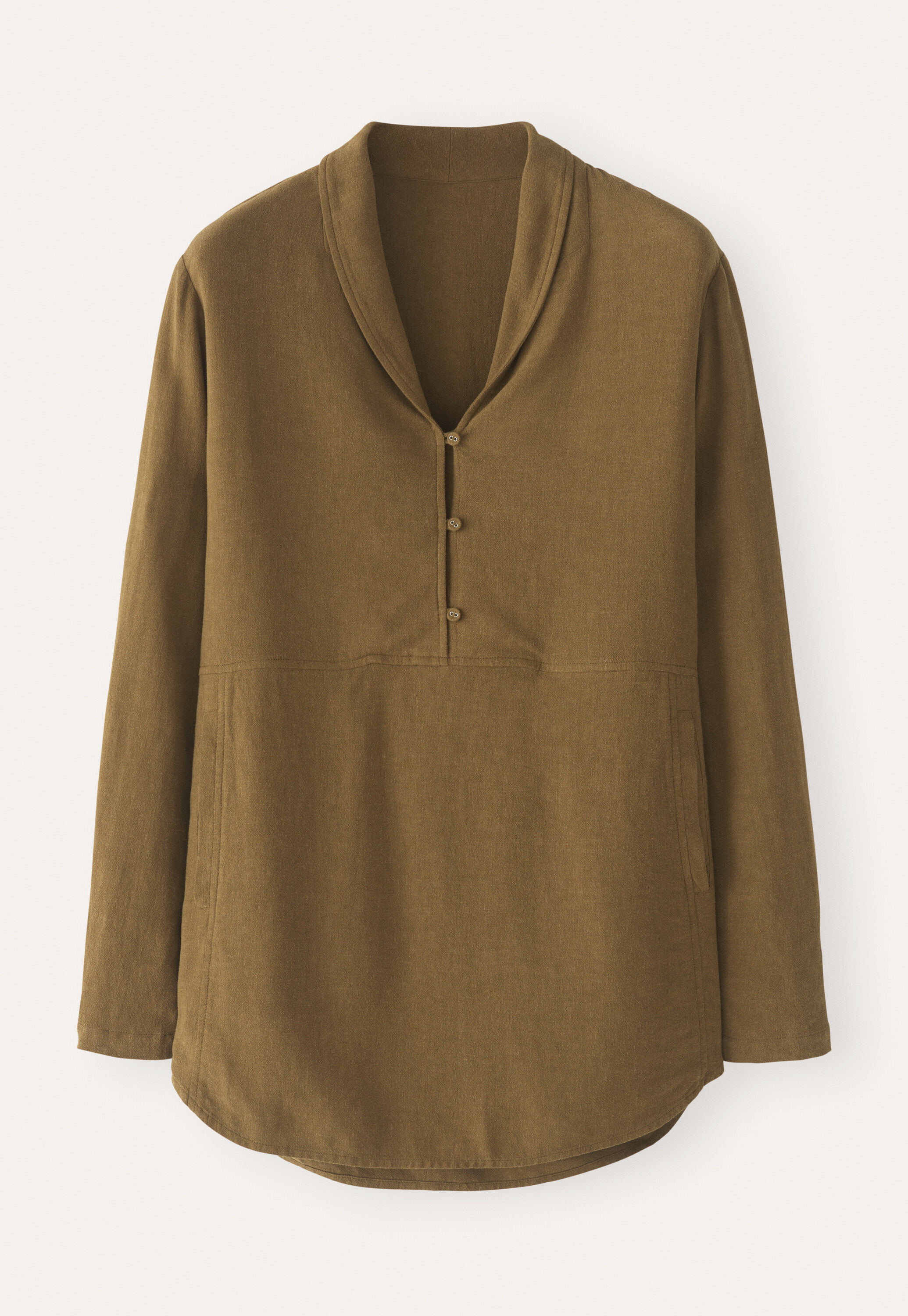 Shawl-collar blouse