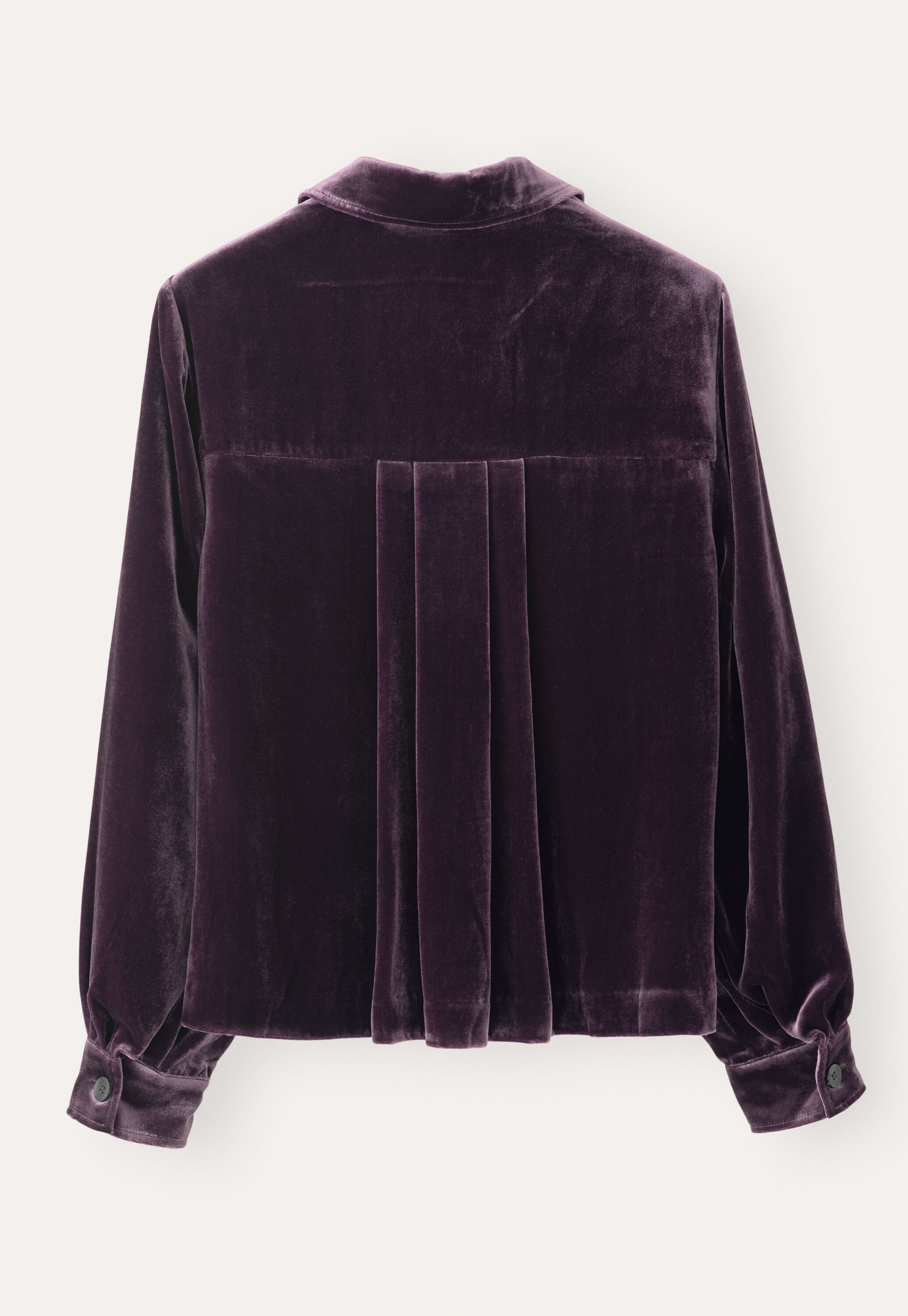 Velvet collared top